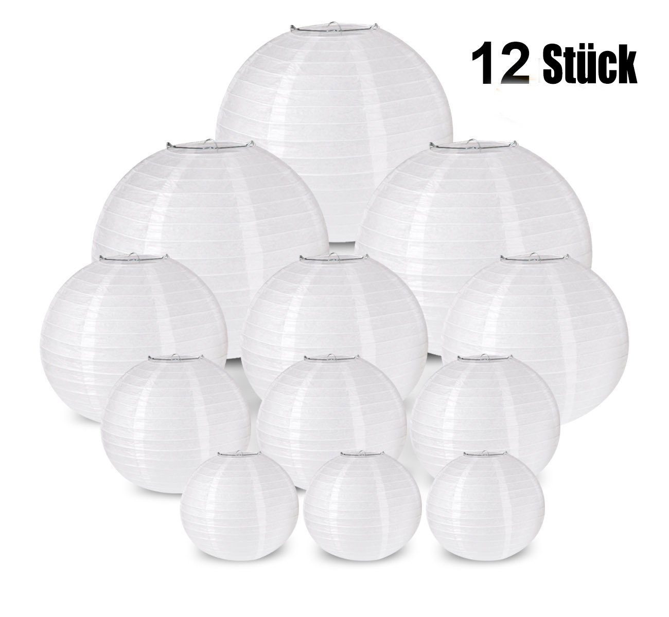 Homewit Papierlaterne Papier Laterne Lampion Rund günstig online kaufen