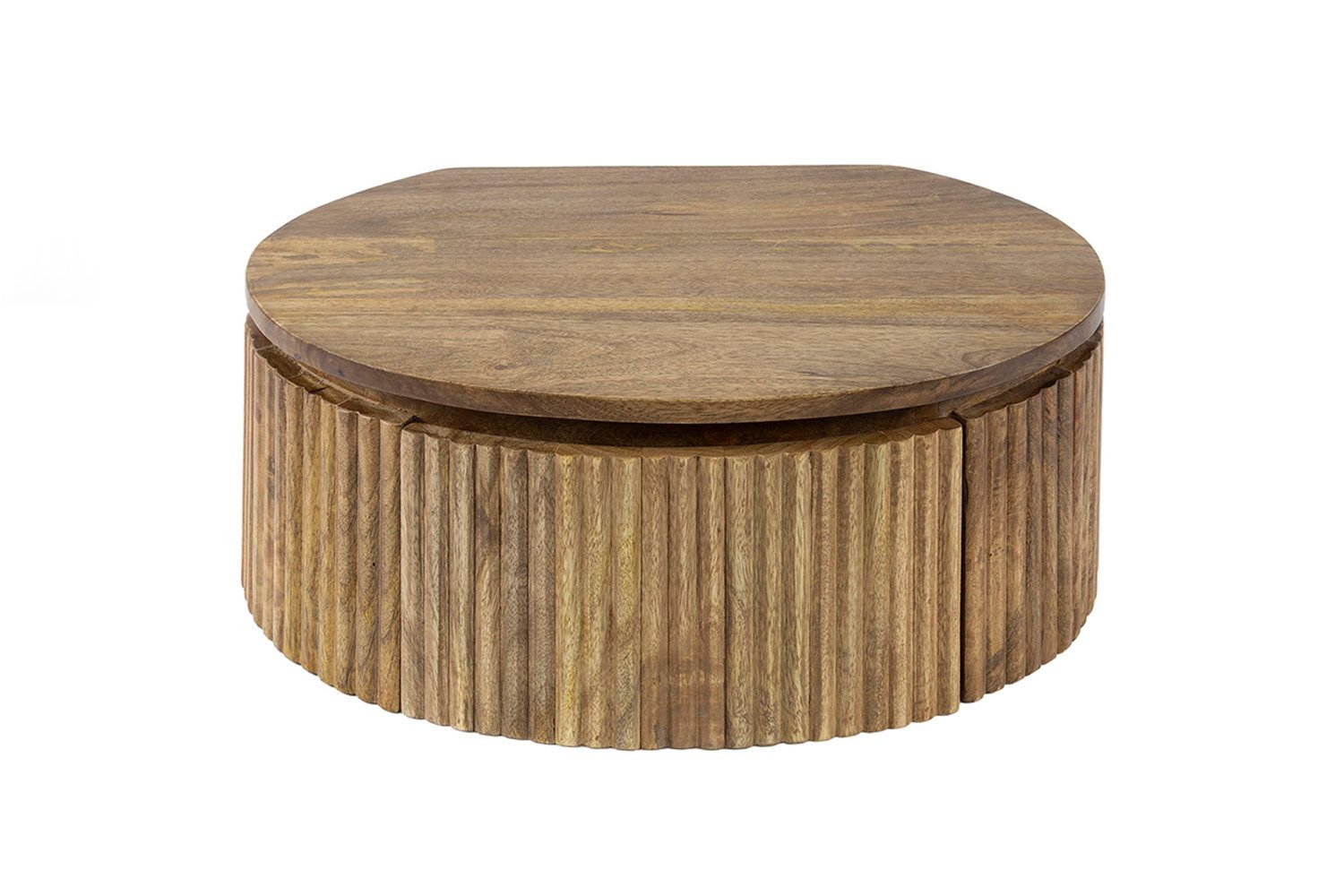 KAWOLA Nachttisch HEVE, hängend Mangoholz massiv natur 1 Schublade