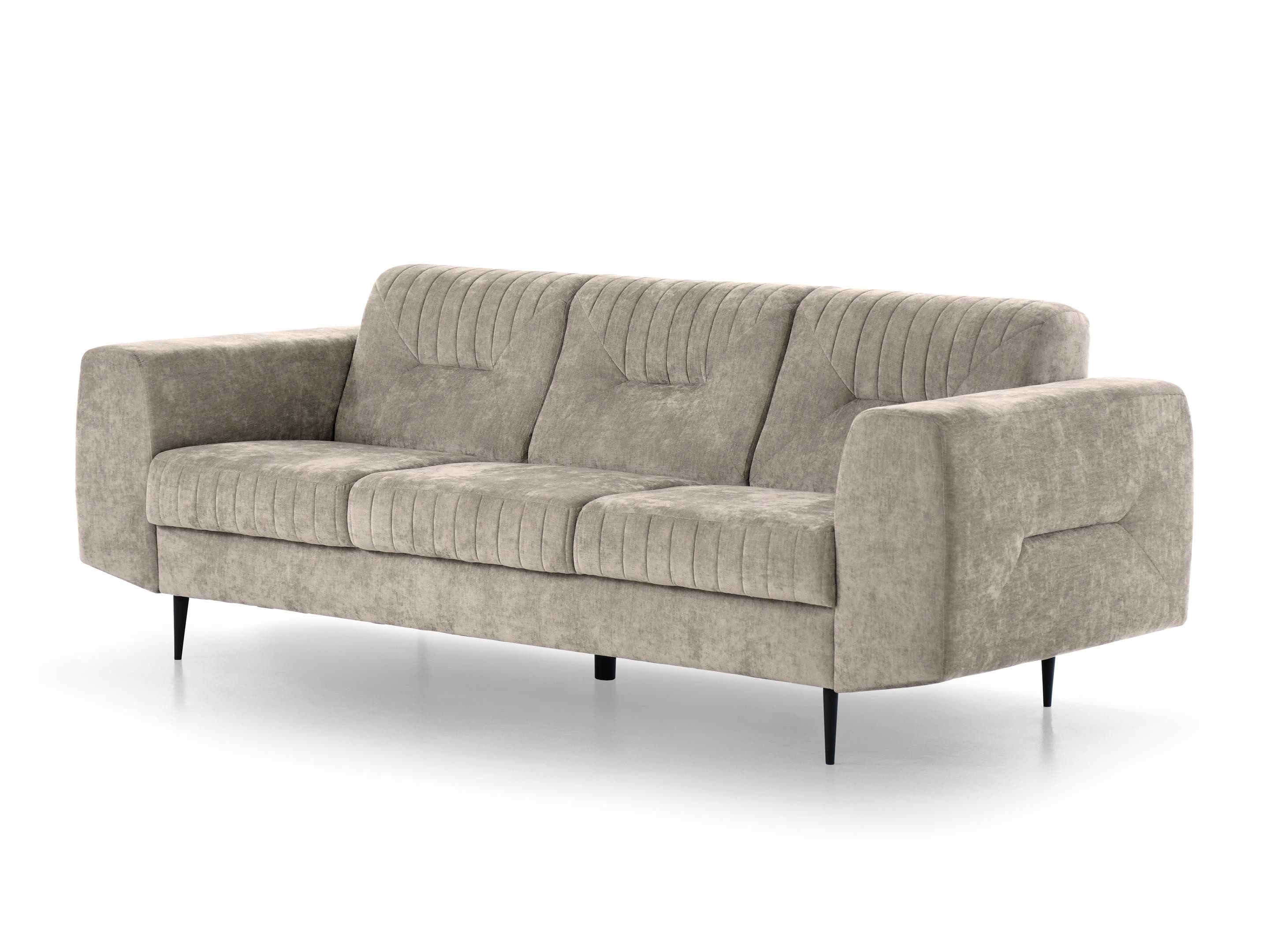Beautysofa Polstergarnitur im modernen Stil auf hohen Metallbeinen VENEZIA, (Sessel + 2-Sitzer Sofa + 3-Sitzer Sofa im modernes Design), mit Metallbeine, Couchg – Bild 4 von 5