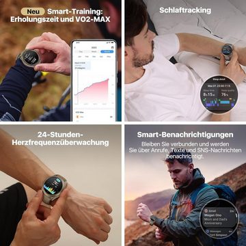 Ticwatch Snapdragon W5+ Gen 1 Wearable Platform Smartwatch (Android iOS), Gesundheit Fitness Tracking 5ATM Wasserbeständigkeit Kompass Nur