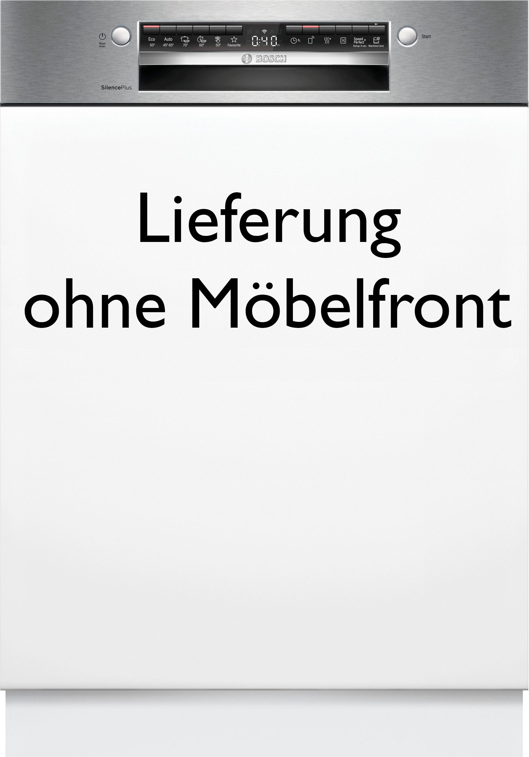 BOSCH teilintegrierbarer Geschirrspüler Serie 4 SMI4EAS28E, 13 Maßgedecke, Automatische Türöffnung für Effizienz, flexible Körbe & Schubladen