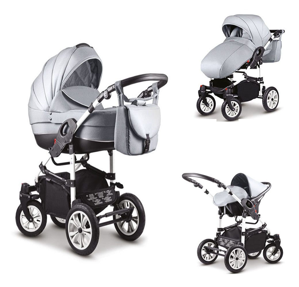 Kombi-Kinderwagen Craft 4 in 1 inkl. Sportsitz, Autositz und Zubehör in 18 Farben