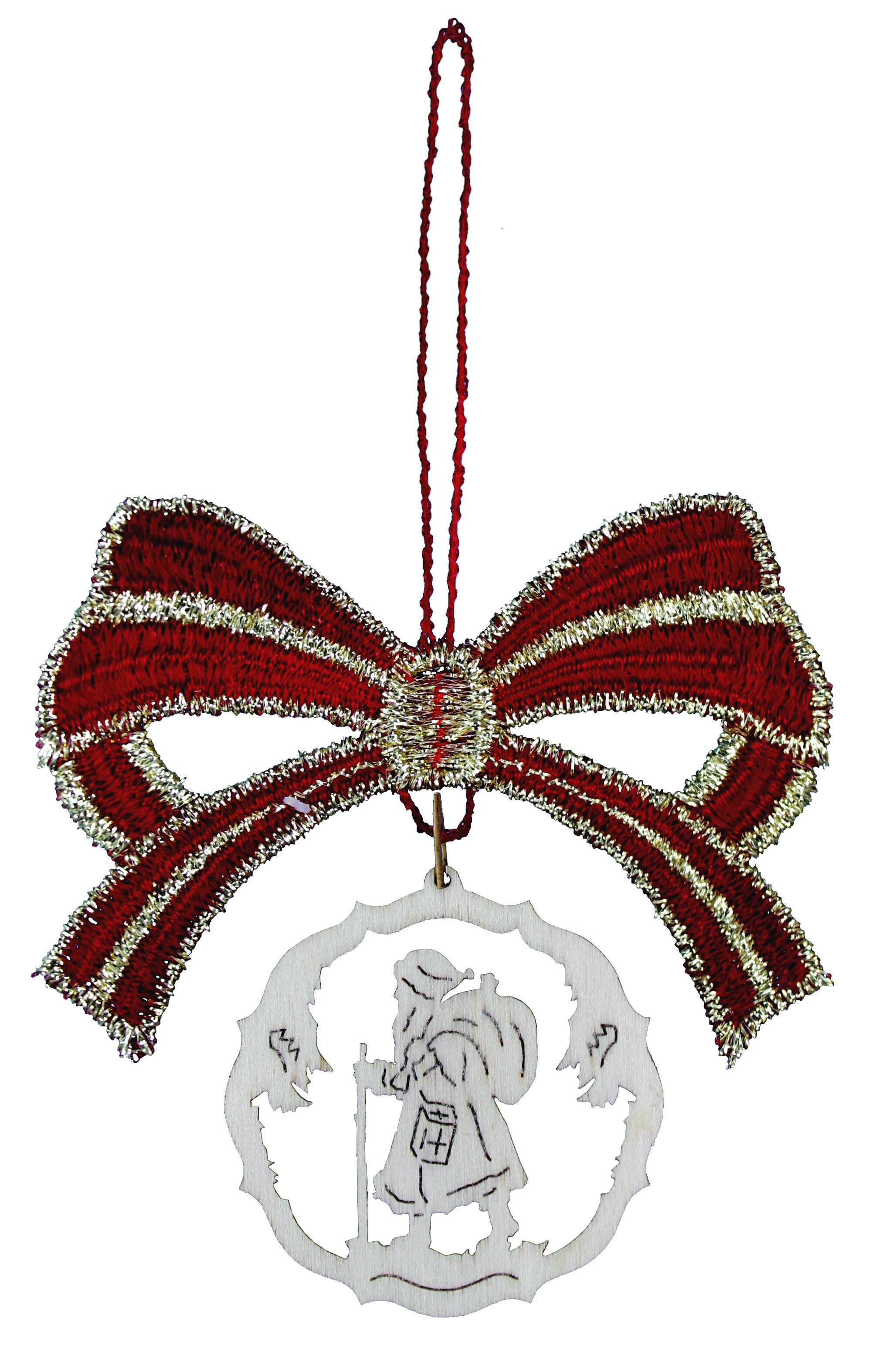 Otto Dotzauer KG Baumbehang Baumbehang Schleife 10 cm, 6 Stück, Auswahl von Schleifenfarbe + Motiv (6 St)