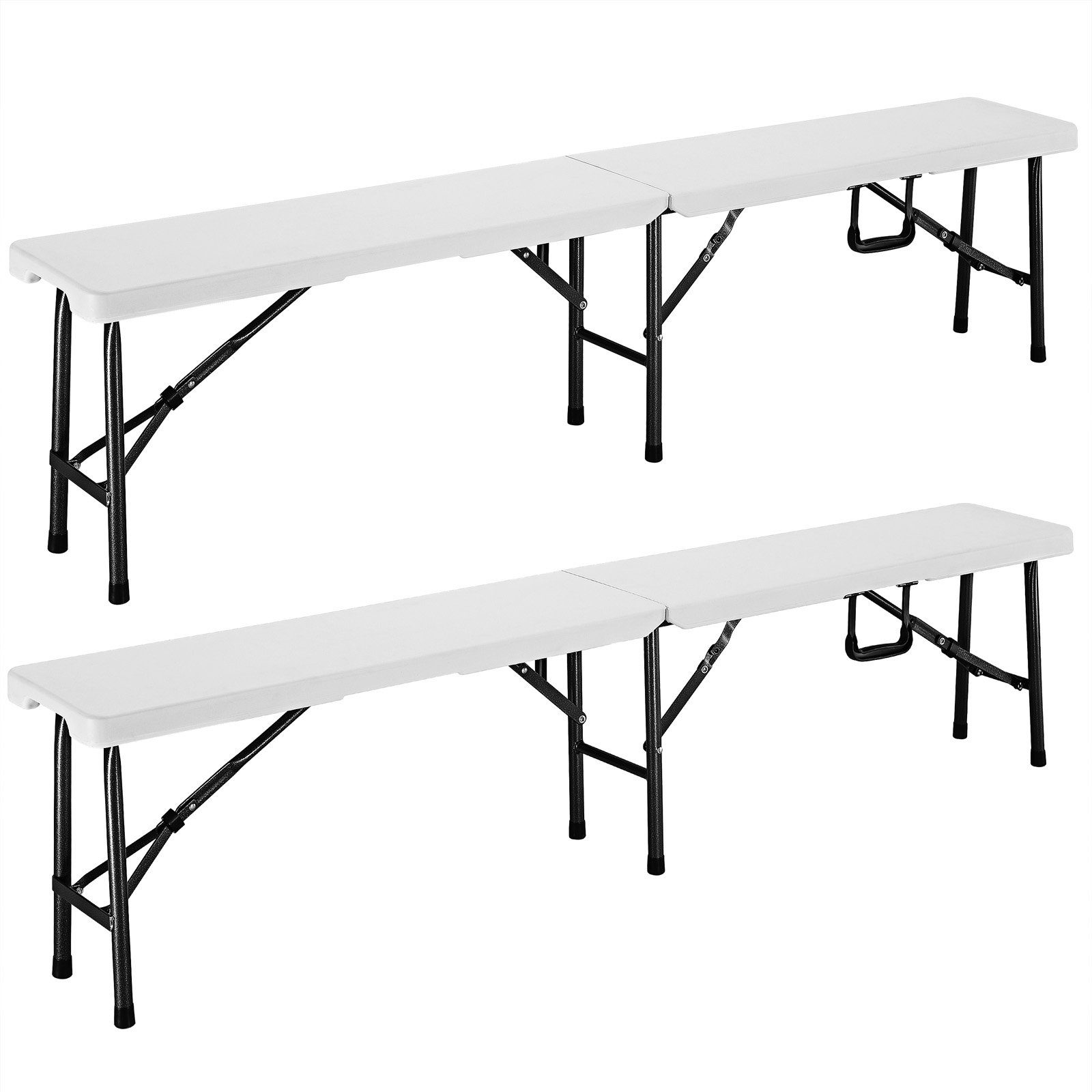 Casaria Gartenbank (2-St), 2er Set Bierbank Klappbar Kunststoff 8 Personen günstig online kaufen