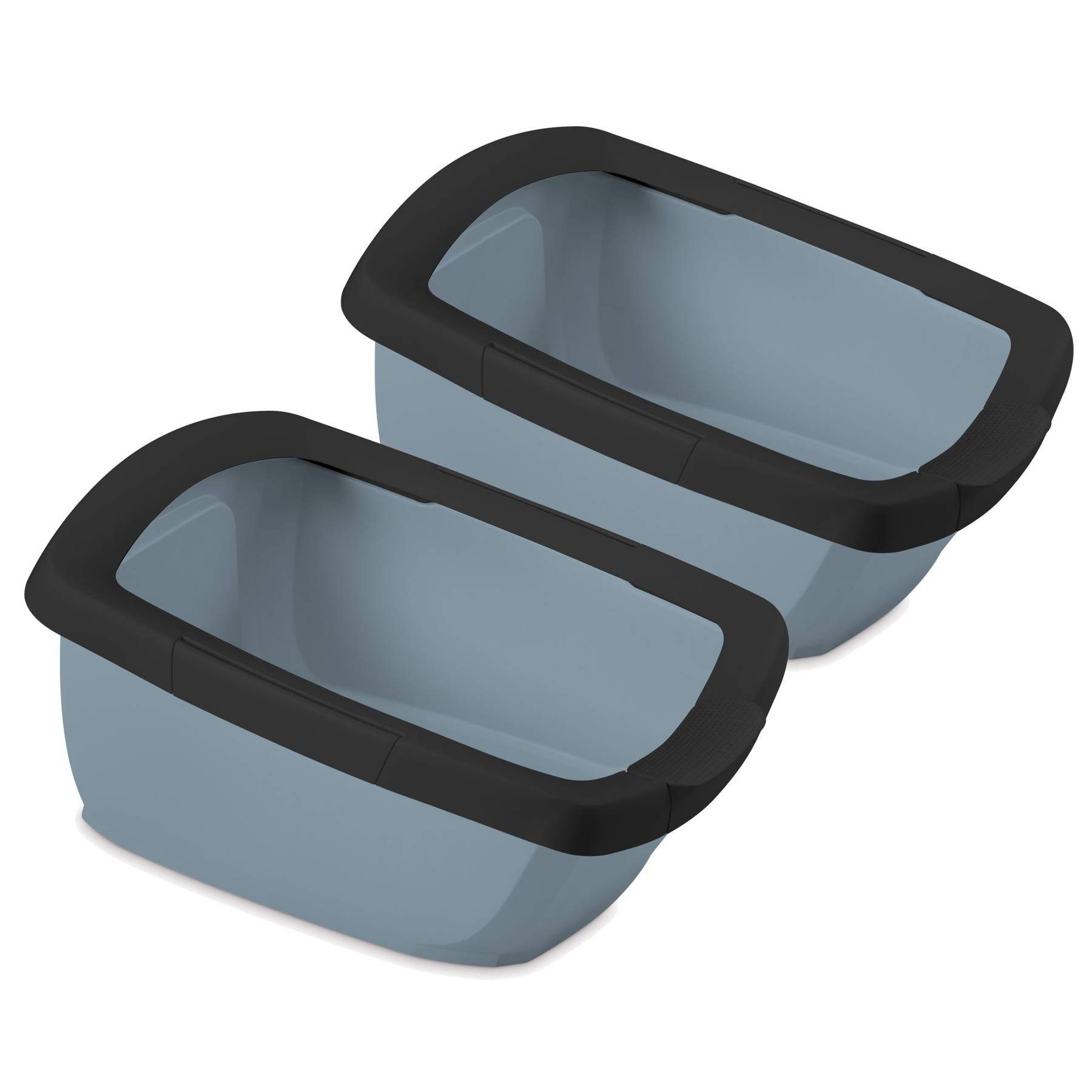 Katzentoilette 2er Sparpack Katzentoilette Schalentoilette mit abnehmbarem Rand