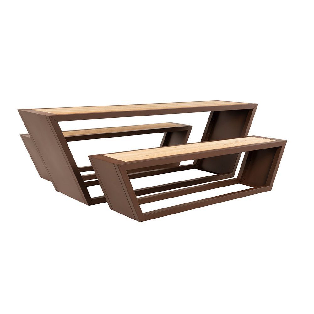 HOME DELUXE Sitzgruppe Tischgarnitur Kobon - Made in Germany, (inkl. 1 x Gartentisch & 2 x Bank), Gartenmöbel Sitzgruppe Gartengarnitur
