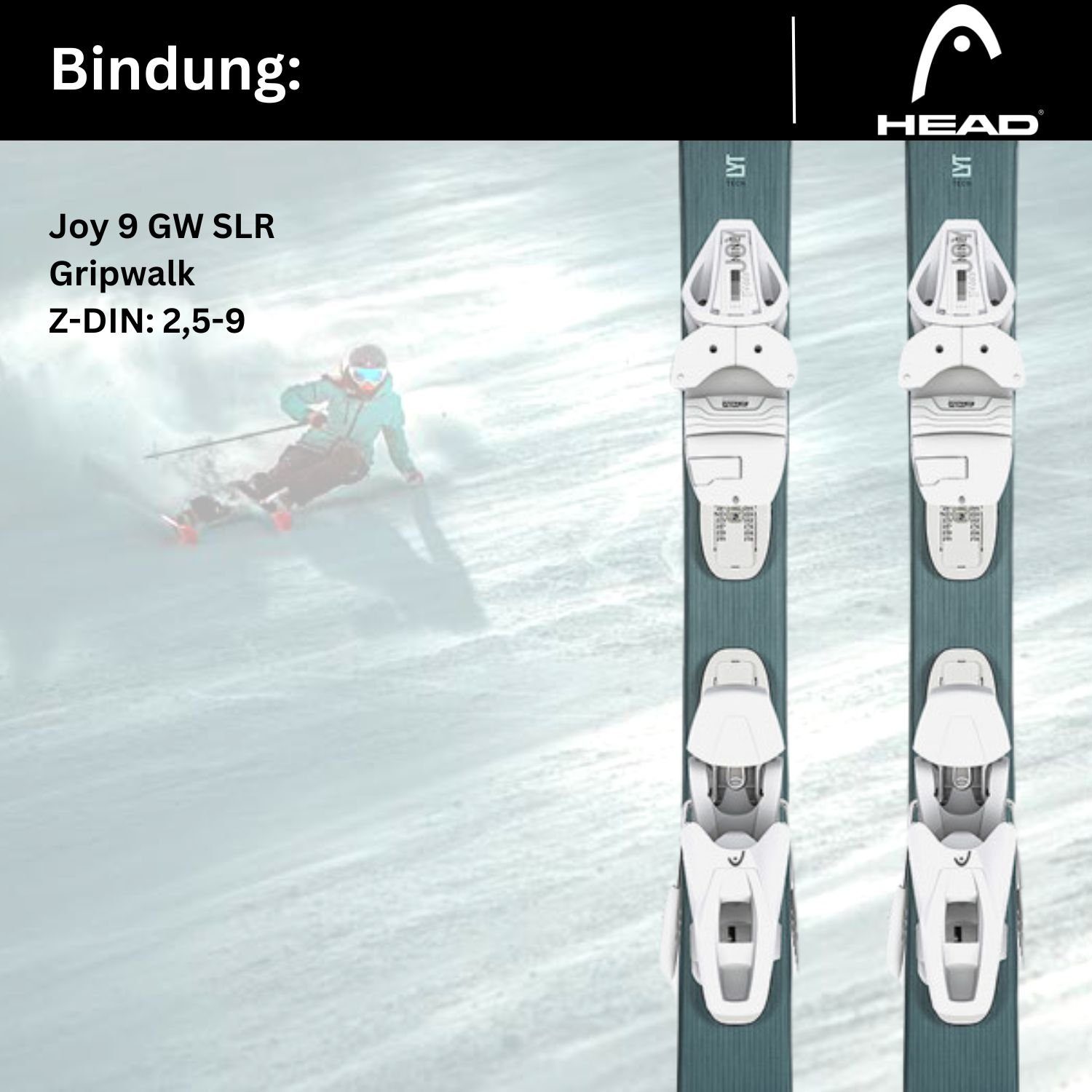 Head Ski, Damen easy Head SLR Bindung + Alpinski Joy 9 GW Ski 2024 Joy