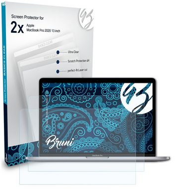 Bruni Schutzfolie für Apple MacBook Pro 2020 13 inch, (2 Folien), praktisch unsichtbar