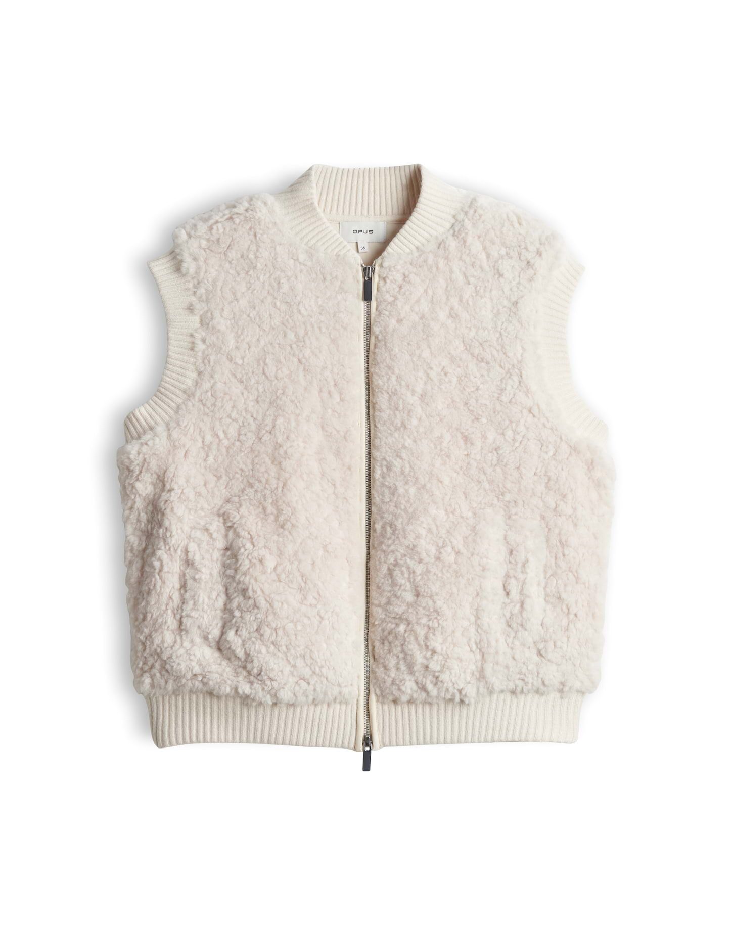 OPUS Sweatweste Gaste aus Teddyfell mit Blousonkragen Verkürzte, gerade Silhouette aus flauschigem Teddyfell – Bild 2 von 5