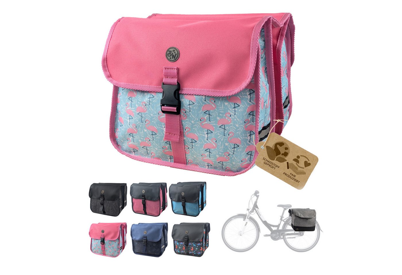 BambiniWelt by Rafael K. Gepäckträgertasche Gepäckträgertasche für Fahrrad 20–26 Zoll robuste Fahrradtasche