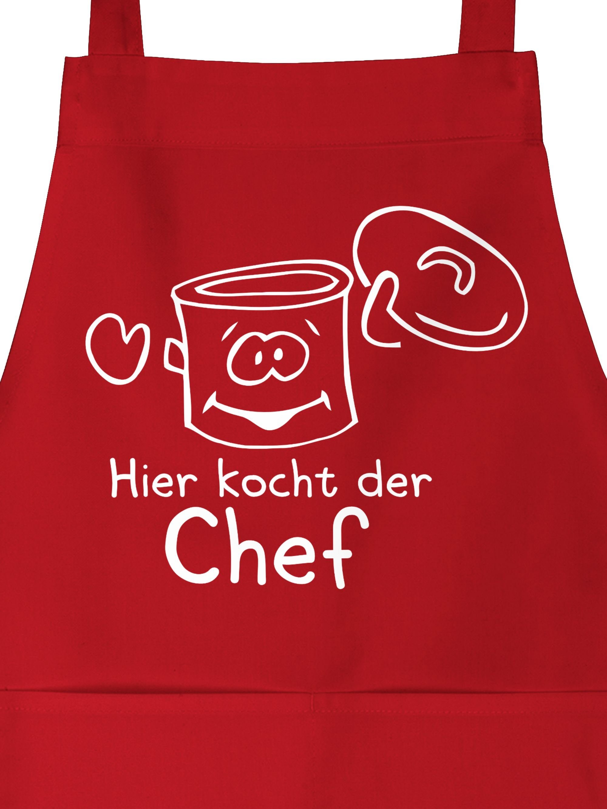 Shirtracer Kochschürze »Hier kocht der Chef Kochtopf Küchenschürze