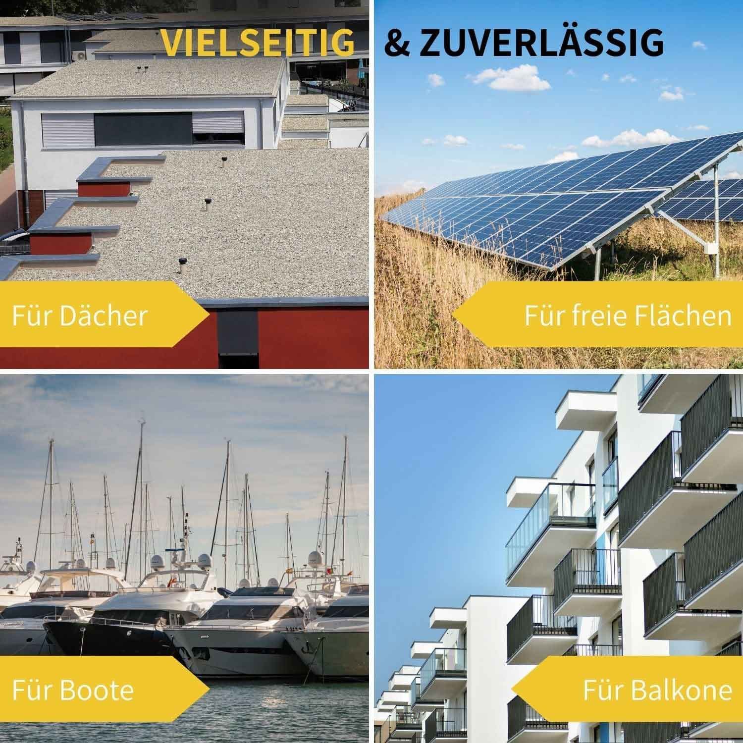 avoltik Solarmodul-Halterung Endklemme Mittelklemme silber o. schwarz 2x o. 4x PV Halterungen, (Endklemme Mittelklemme silber o. schwarz 2x o. 4x PV Halterungen – Bild 3 von 5