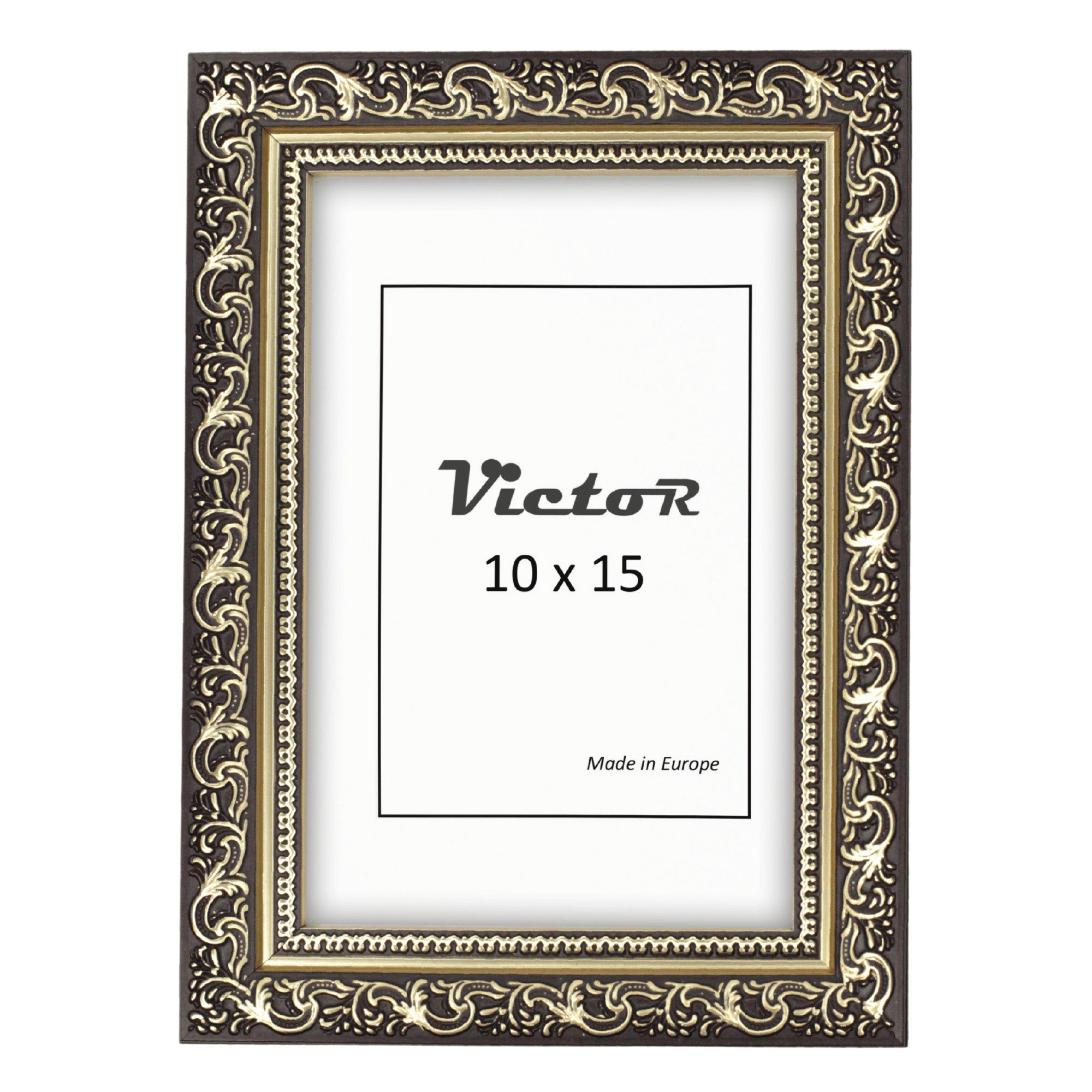 Victor (Zenith) Bilderrahmen Vinci, Bilderrahmen A6 10x15 cm Schwarz Gold, günstig online kaufen