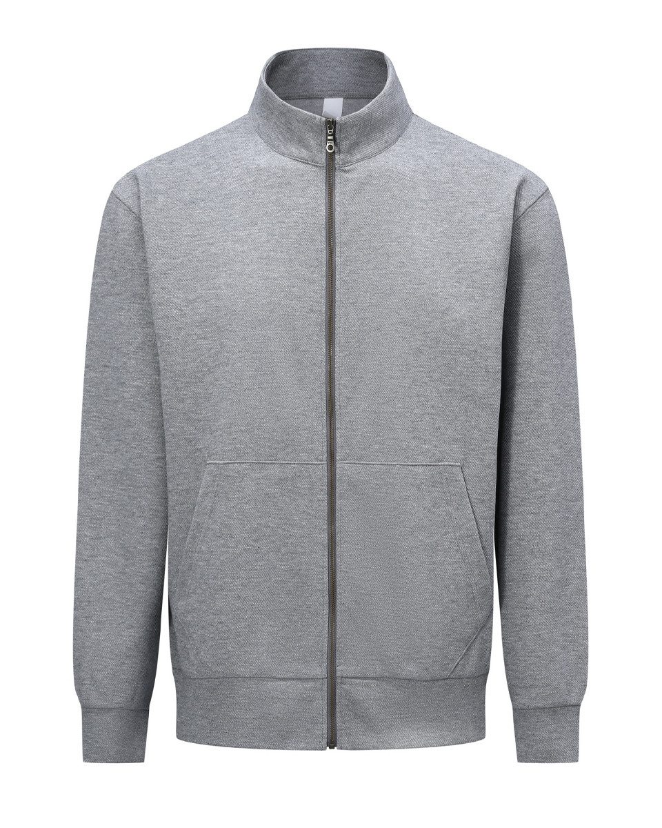 Allthemen Sweatjacke Herren mit Stehkragen Freizeitjacke Baumwolle Jacke für Herbst