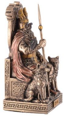 Vogler direct Gmbh Dekofigur Gott Odin, Miniatur, Veronesedesign, bronzefarben/coloriert, Kunststein, Größe: L/B/H ca. 4x4x9cm