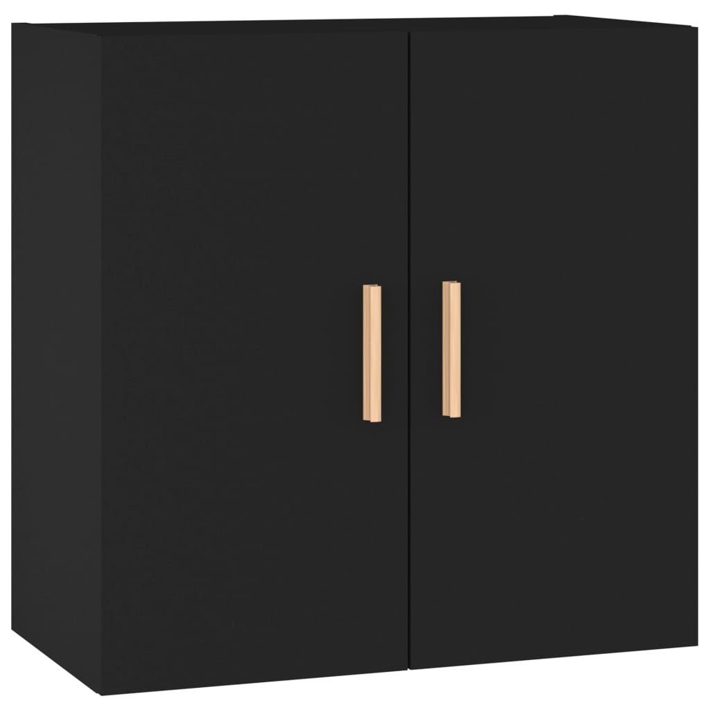 Schwarz Fächerschrank 60x30x60 vidaXL Wandschrank cm Holzwerkstoff (1-St)