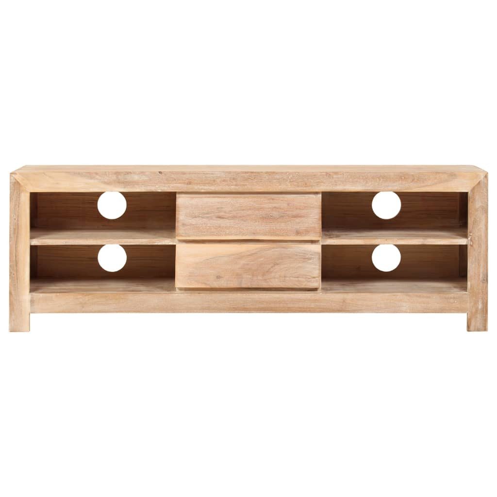 Tv-schrank Akazienholz Massiv 120 X 30 X 40 Cm Hellbraun günstig online kaufen
