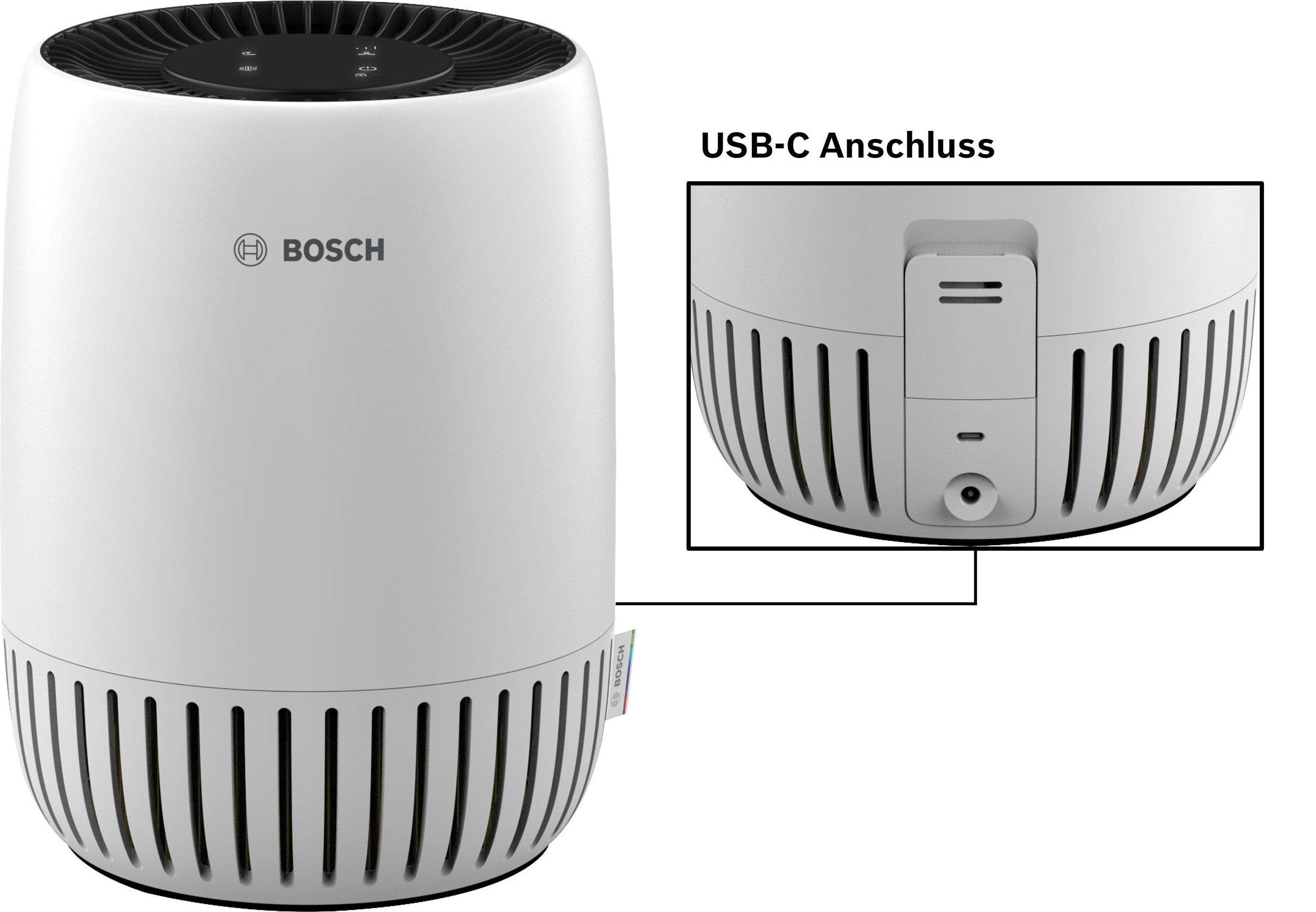 BOSCH Luftreiniger Air 500, ideal für den Nachttisch, für 23 m² Räume, USB- günstig online kaufen