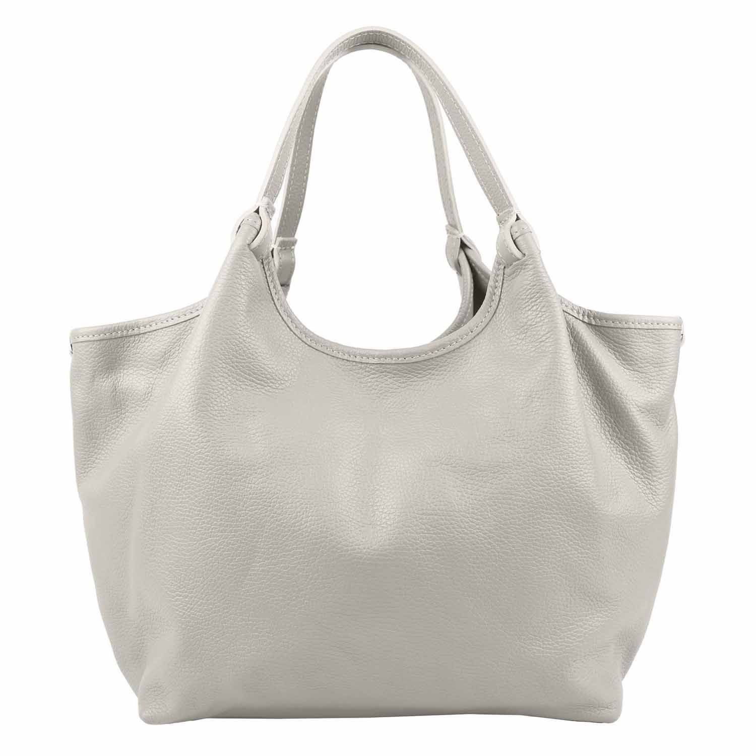ITALYSHOP24 Shopper Made in Italy Damen Leder Tasche Tote Bag Business Handtasche Freizeit, Schultertasche Crossbody Beuteltasche Henkeltasche Ledertasche DIN-A4