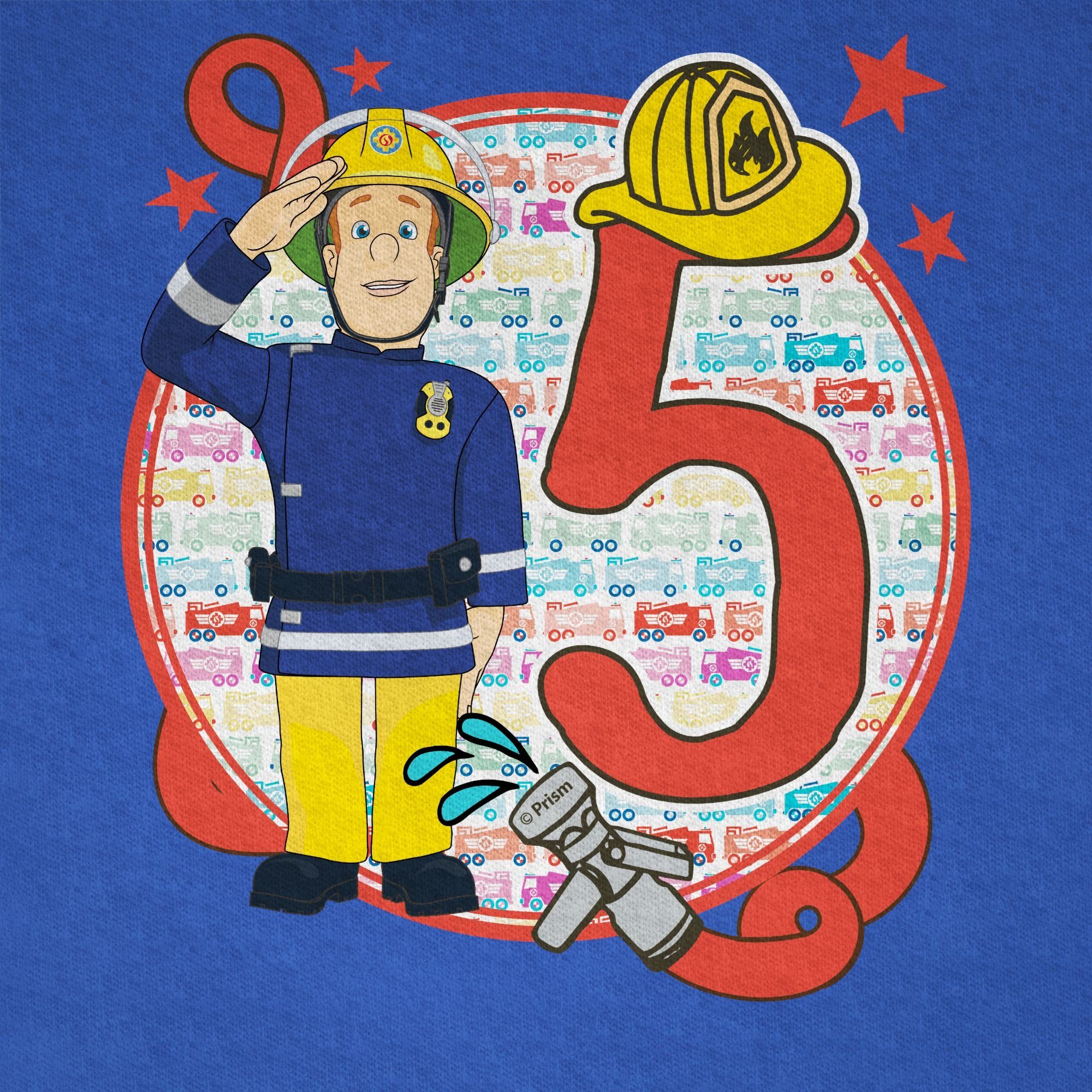 Royalblau Shirtracer 01 Sam Geburtstag Jungen 5. Feuerwehrmann T-Shirt