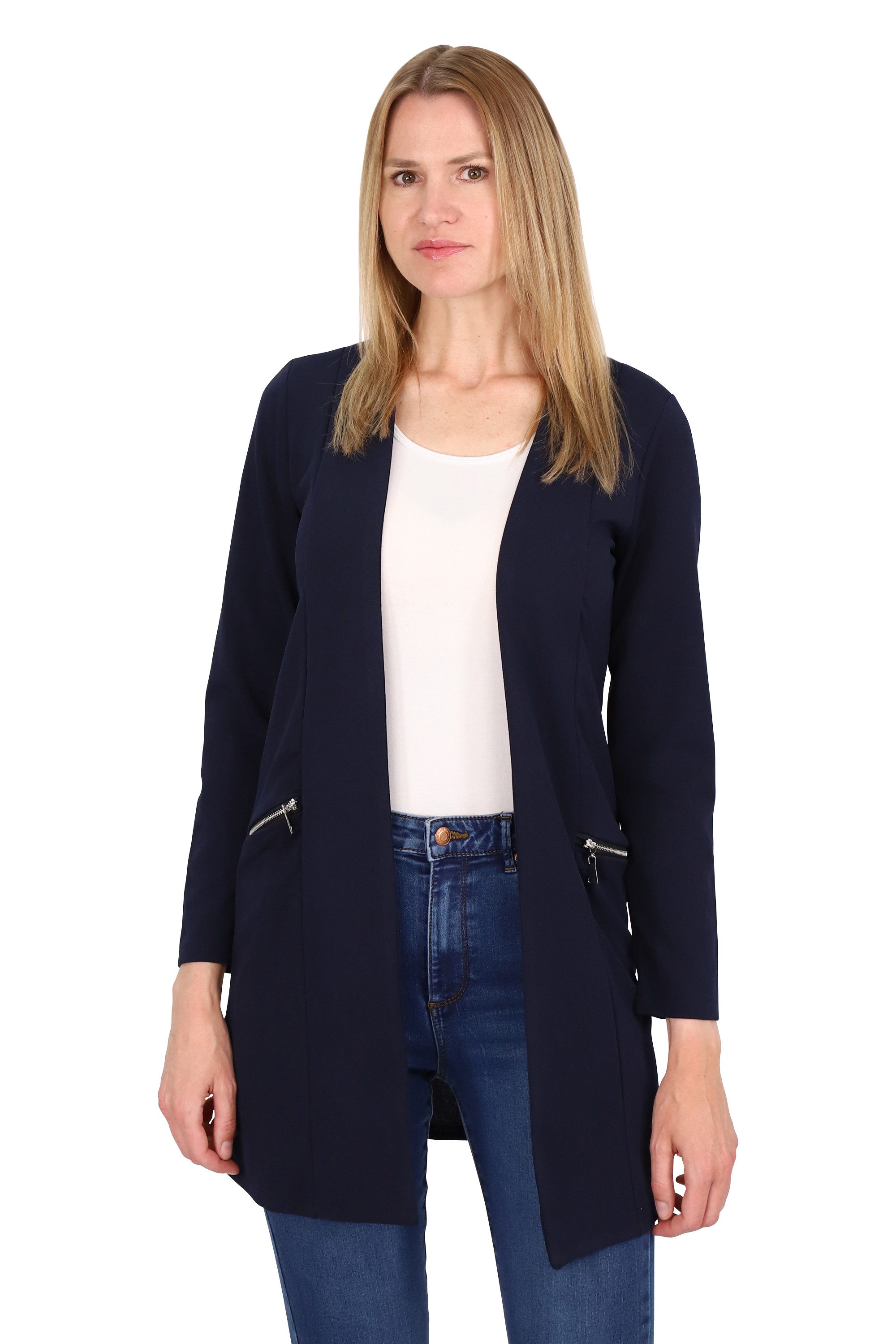 malito more than fashion Jackenblazer 6041 offener Long Blazer günstig online kaufen