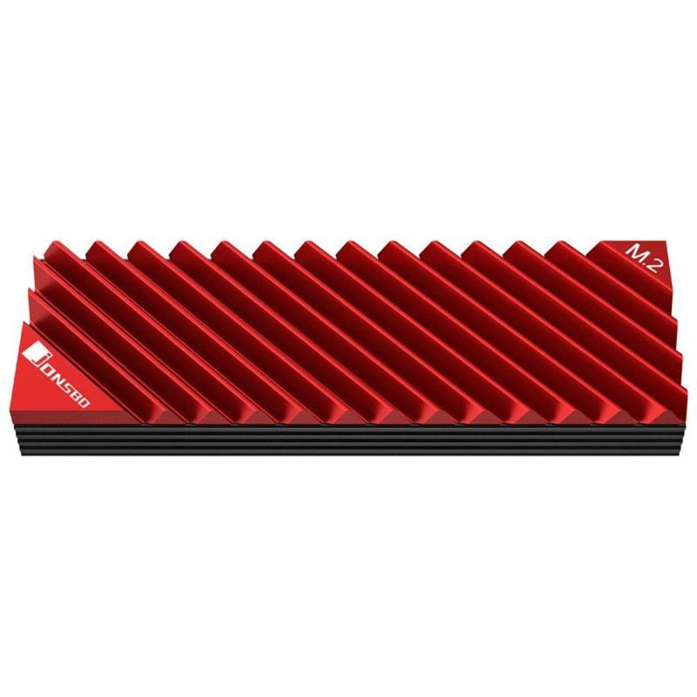 Jonsbo CPU Kühler M.2-3 Red, SSD Kühlkörper, Air Cooling Radiator, Rot