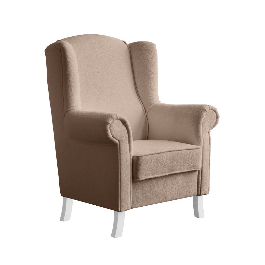 Beautysofa Ohrensessel LEONARDO Sessel Wohnzimmersessel, Fernsehsessel