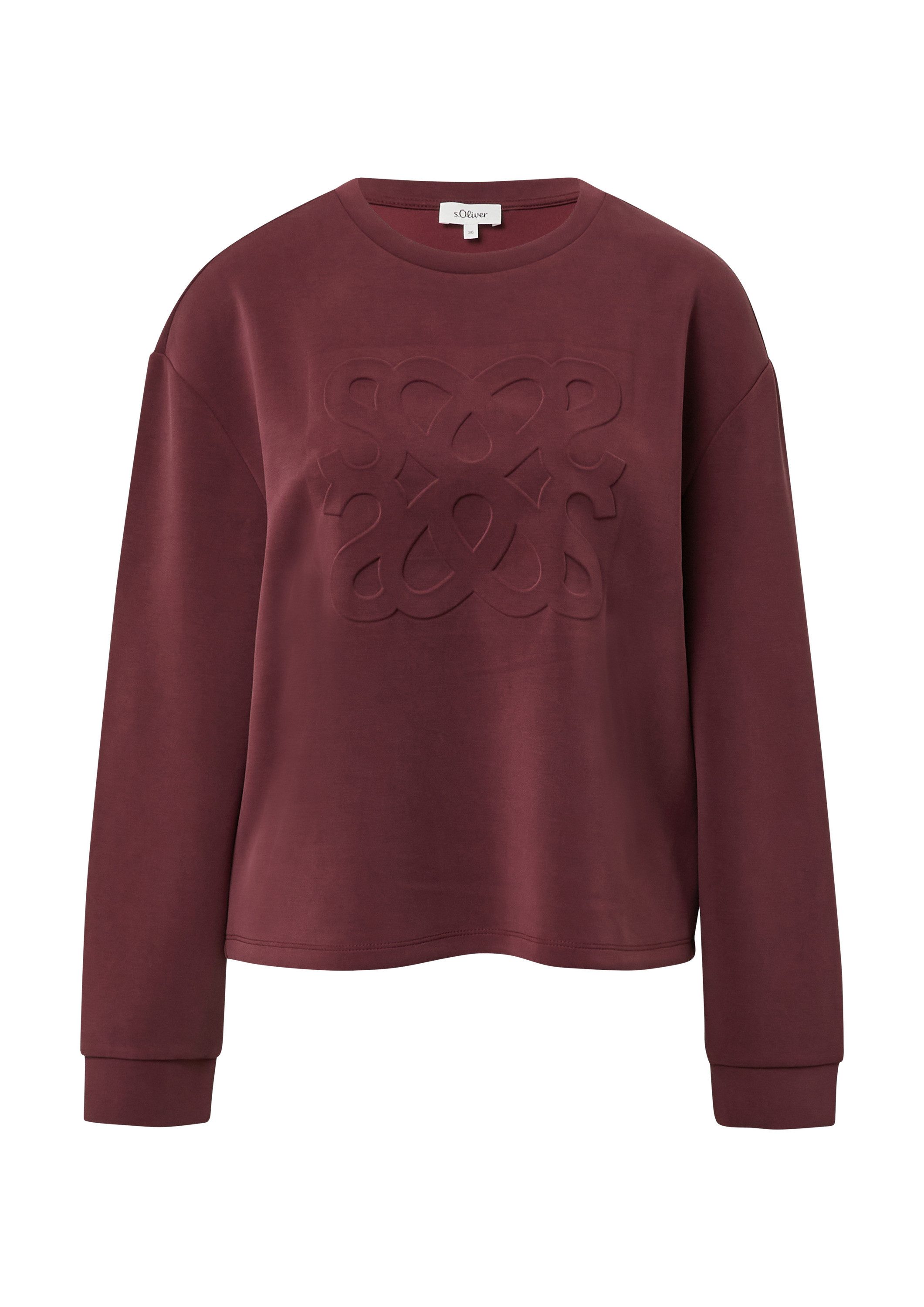 s.Oliver Sweatshirt Sweatshirt Scuba-Sweatshirt im Relaxed günstig online kaufen