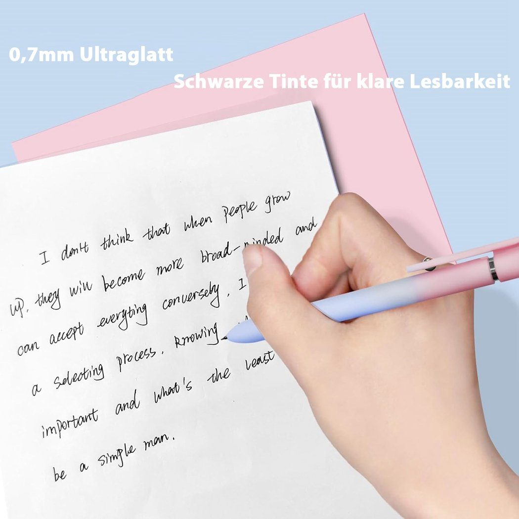 Stifte Gelstifte, für süße TUABUR Schreibstifte, Damen 5er-Pack Gelschreiber mittelweiche