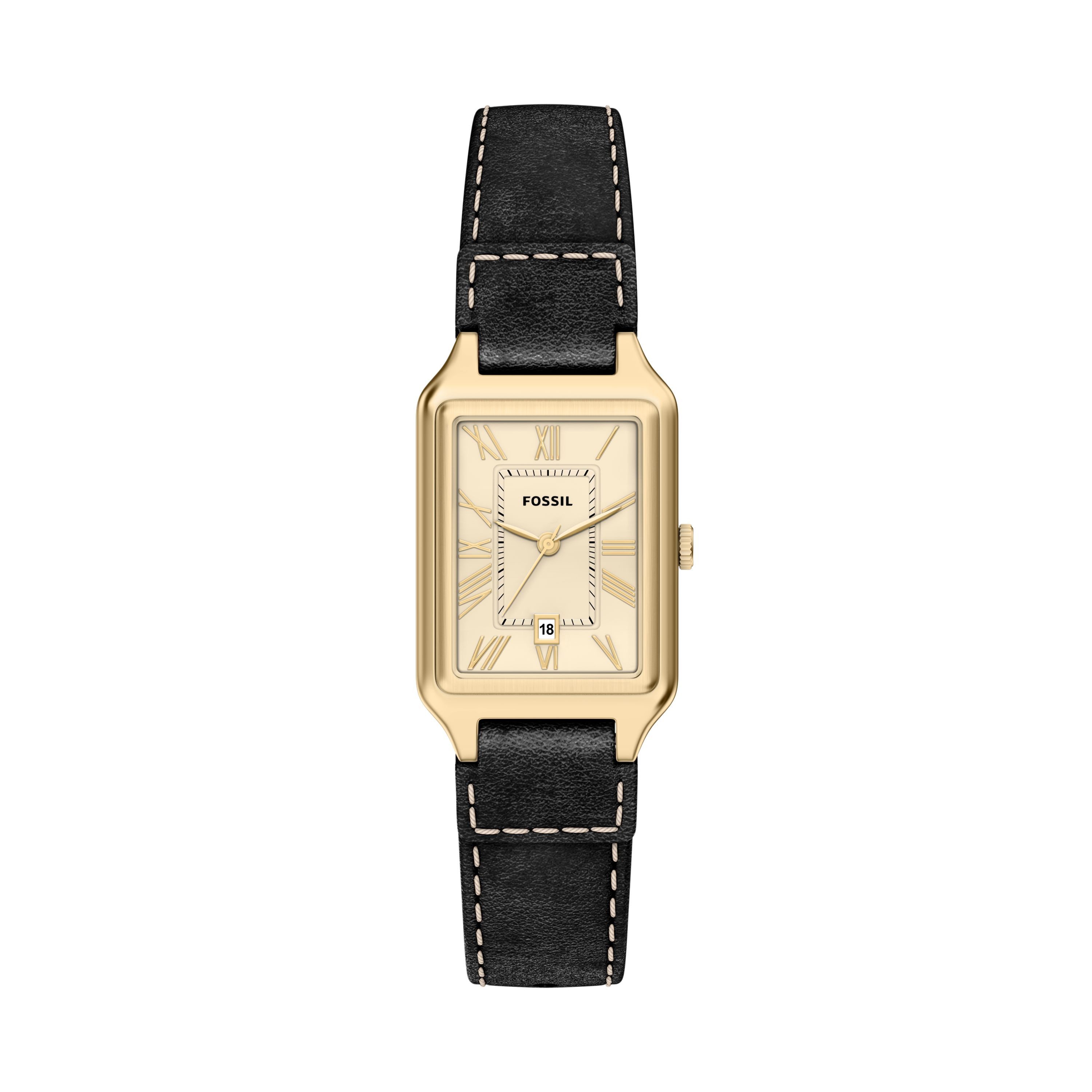 Fossil Quarzuhr Raquel ES5505, Armbanduhr, Lederarmband, analog, Tag