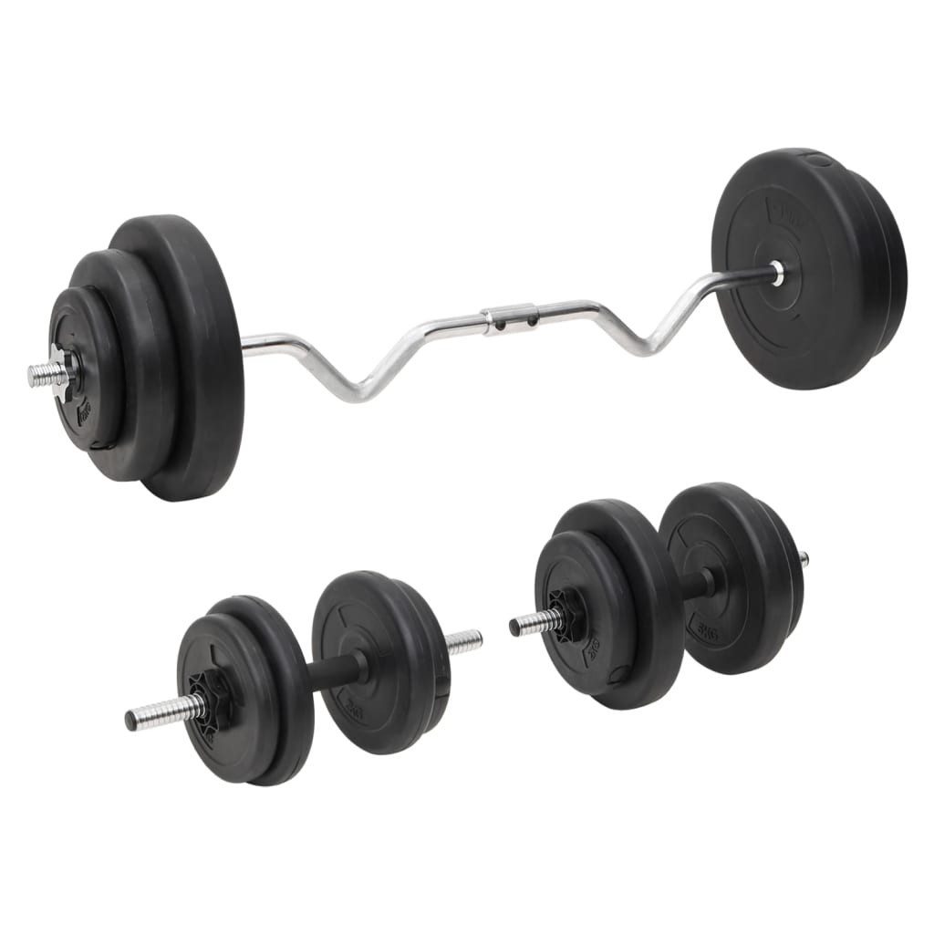 Hantel Curlhantel und Kurzhantel mit Gewichten 60 kg
