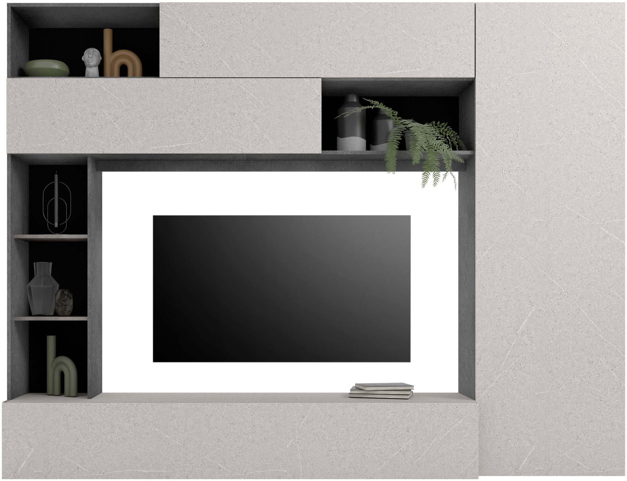 INOSIGN Wohnwand PRATO, Breite 272 cm, Höhe 210 cm, Kompakt-Wohnwand, Media günstig online kaufen