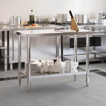 vidaXL Küchenwagen Küchenwagen Küchen-Arbeitstisch 110x55x85 cm Edelstahl