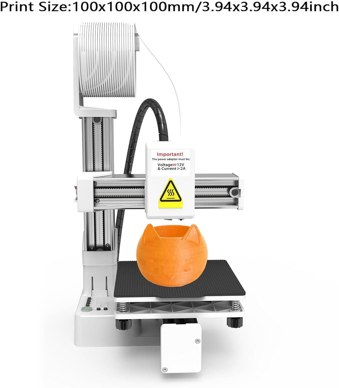 Athlix 3D-Drucker 3D Drucker mehrfarbig kompatibel mit PLA, TPU, 1,75 mm Filamenten, 100 × 100 × 100 mm Bauraum, FDM-Drucktechnologie