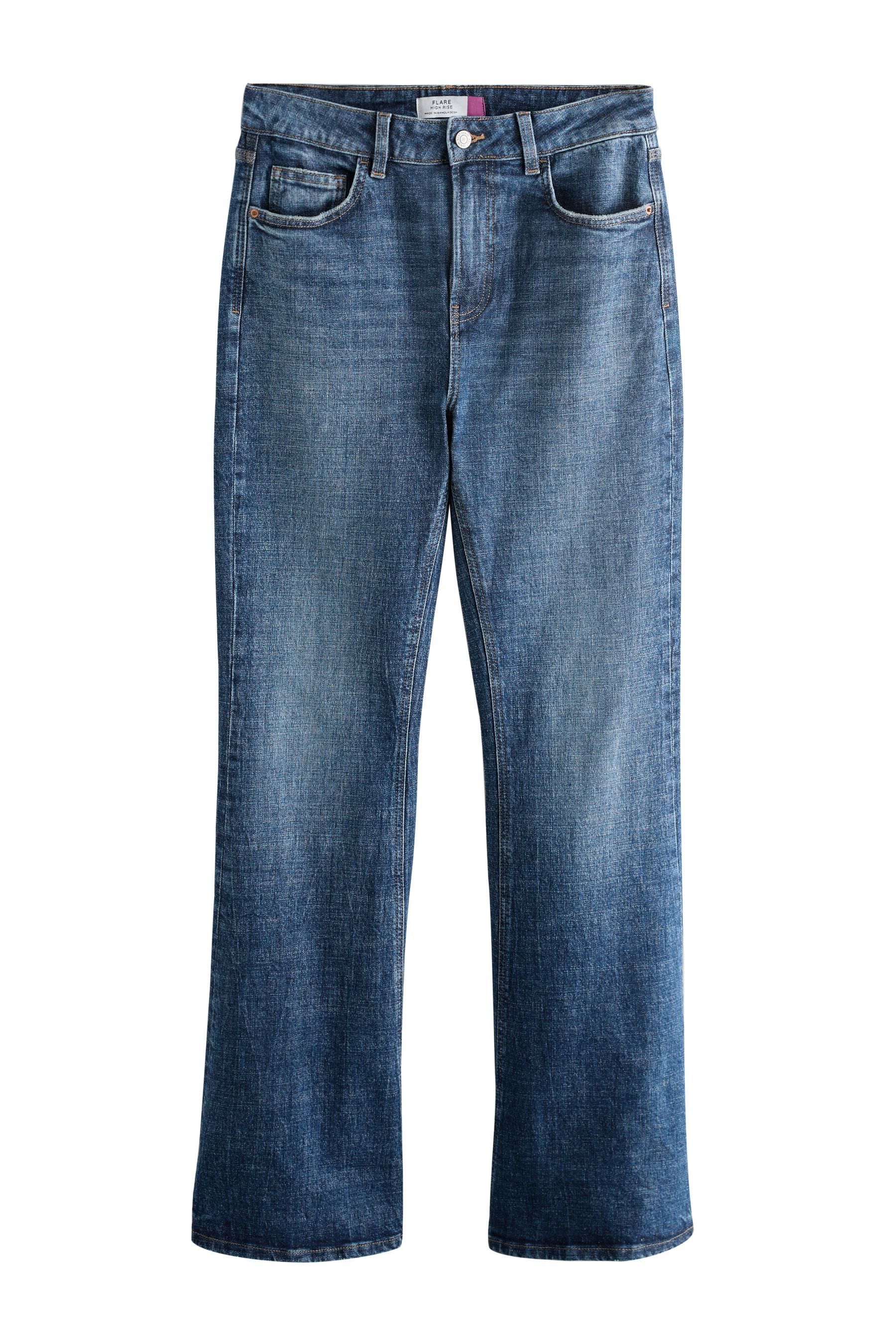 Next Stretch-Jeans Stretch-Jeans mit ausgestelltem Bein, hoher Bund (1-tlg)