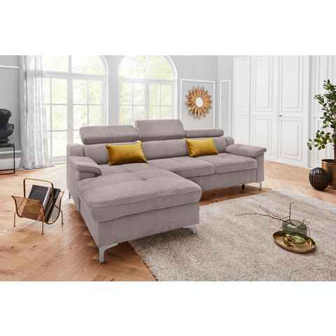 exxpo - sofa fashion Ecksofa Florenz, L-Form, wahlweise mit Bettfunktion