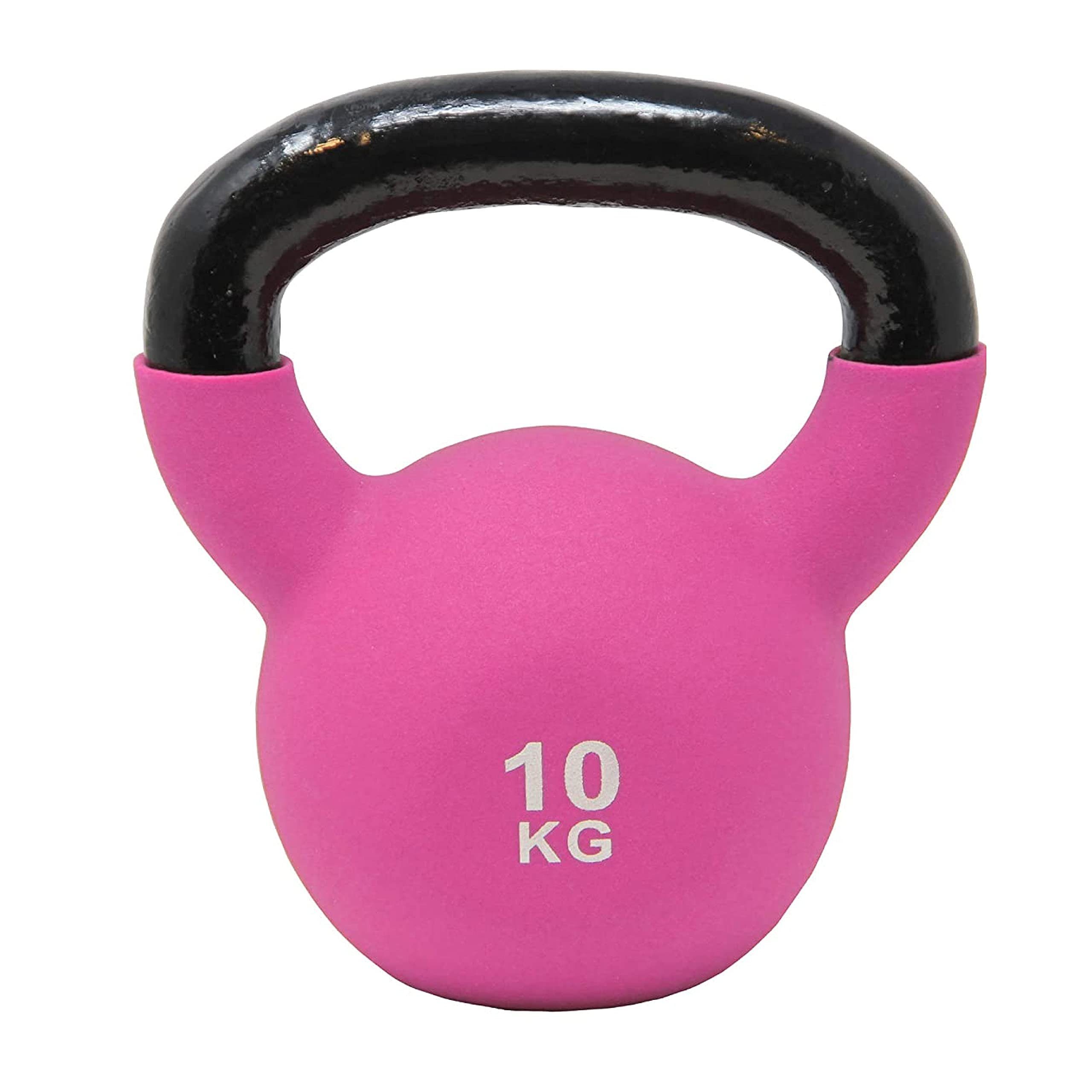 POWRX Kettlebell kg 2 Kugelhantel Neopren Kg Farben/Gewichte, versch. (Gelb) inkl. Workout, 2-26