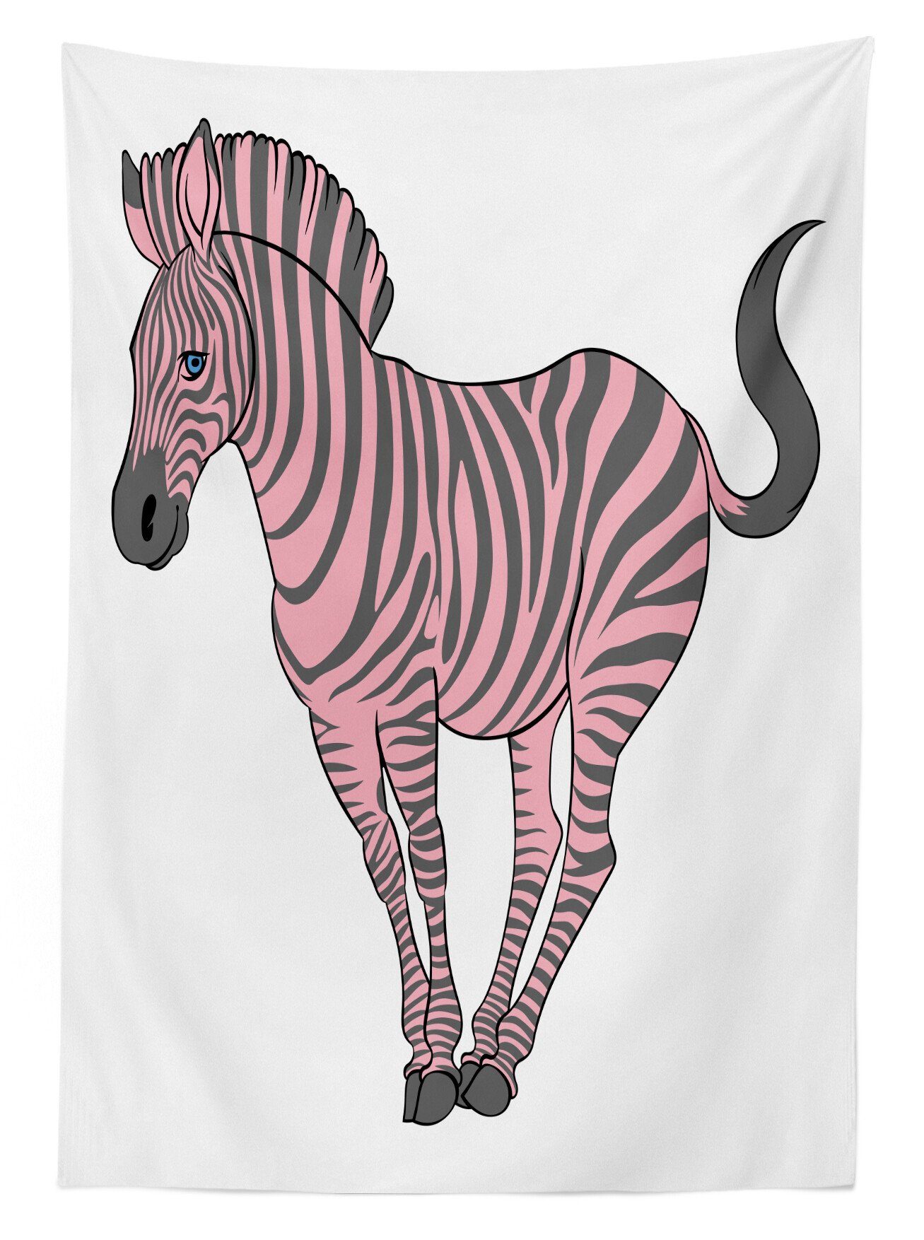Abakuhaus Tischdecke Zebra Bereich rosa Waschbar Für den geeignet Farbfest Außen Klare Baby-Tiertier Farben