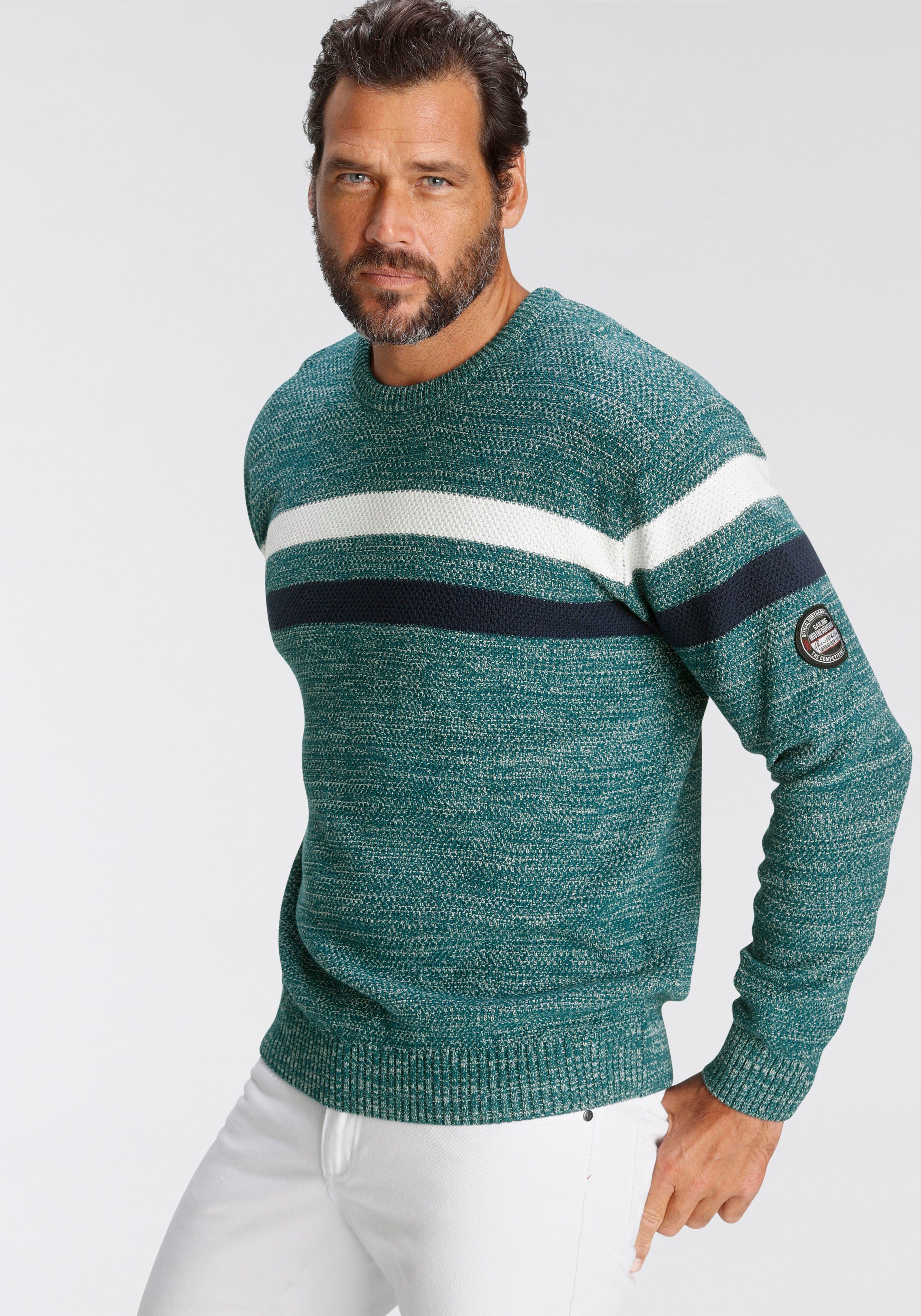 Man's World Strickpullover in melierte Optik