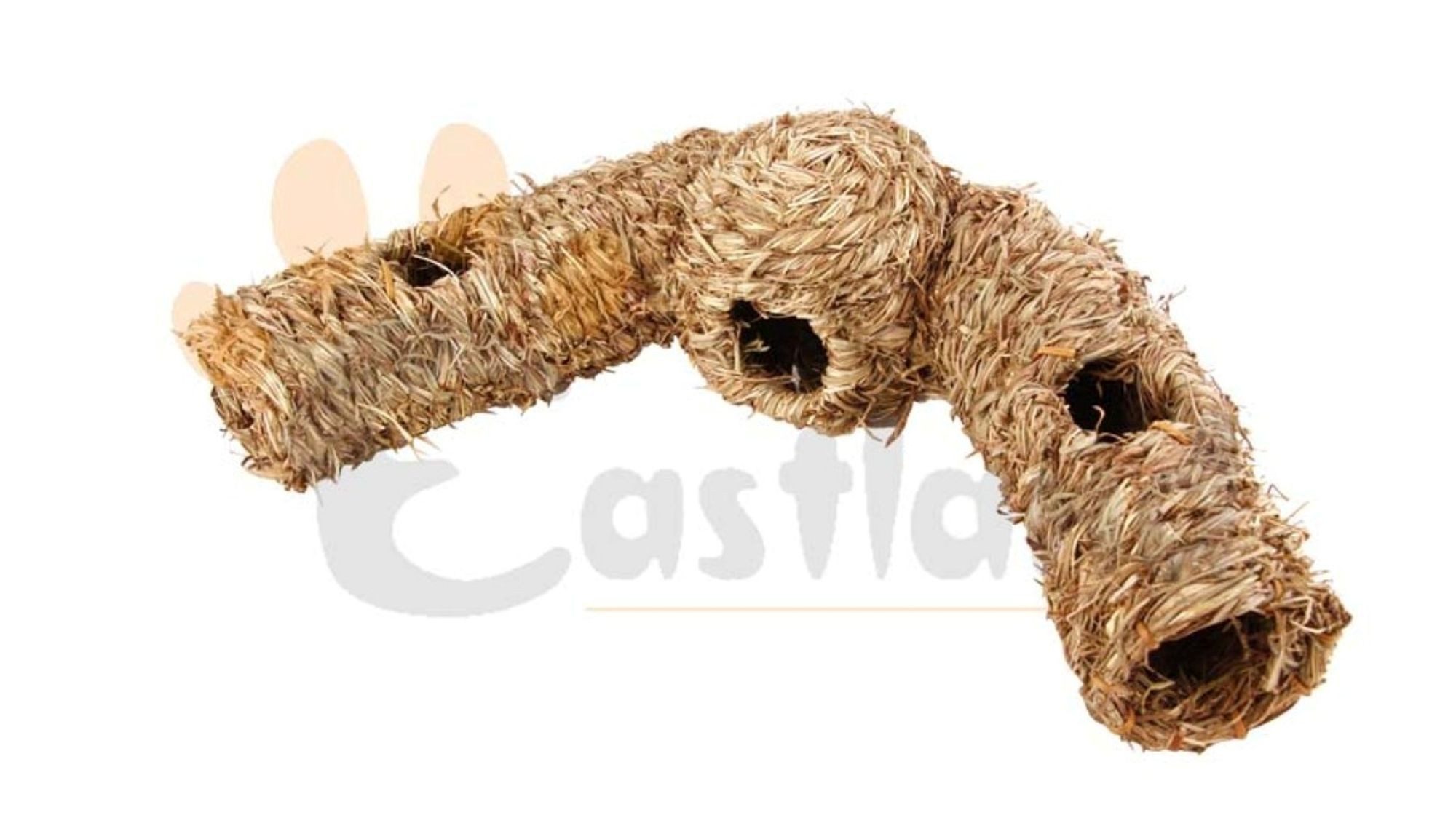 Ollesch Nagerhaus Nagertunnel aus Heu für Hamster und Mäuse