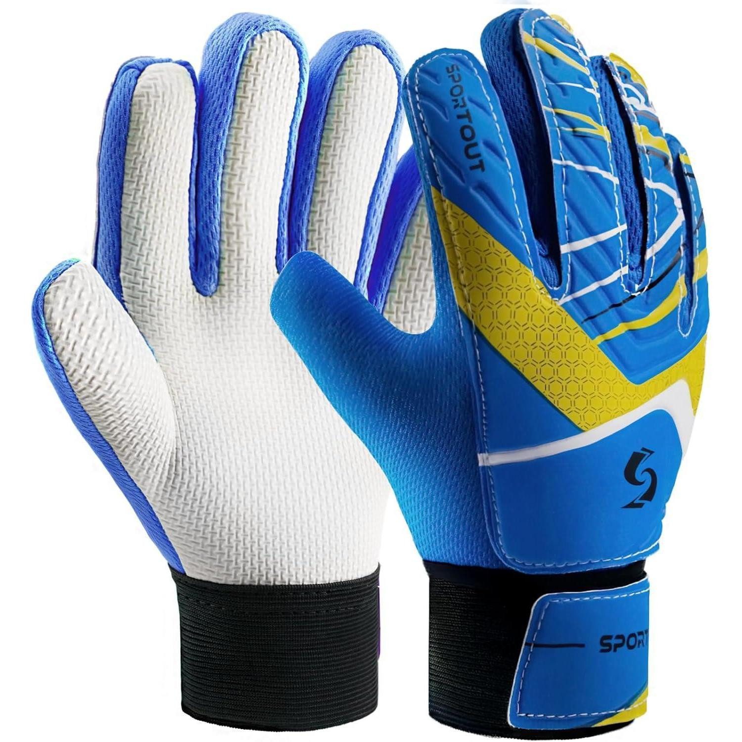 LuxusKollektion Torwarthandschuhe Torwarthandschuhe Kinder Jugendliche Fußball Doppelschutz Blue 9