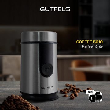 Gutfels Kaffeemühle COFFEE 5010, 200,00 W, Edelstahlklinge, 50,00 g Bohnenbehälter, für Bohnen, Gewürze & Nüsse, Mahlgrad Kontrolle