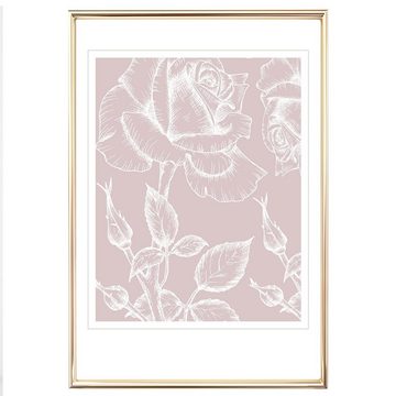 homestyle-accessoires Poster Bilderset ROSEN PASTELL ROSES 6er SET DIN A4 ODER DIN A3 Prints, Ohne Bilderrahmen