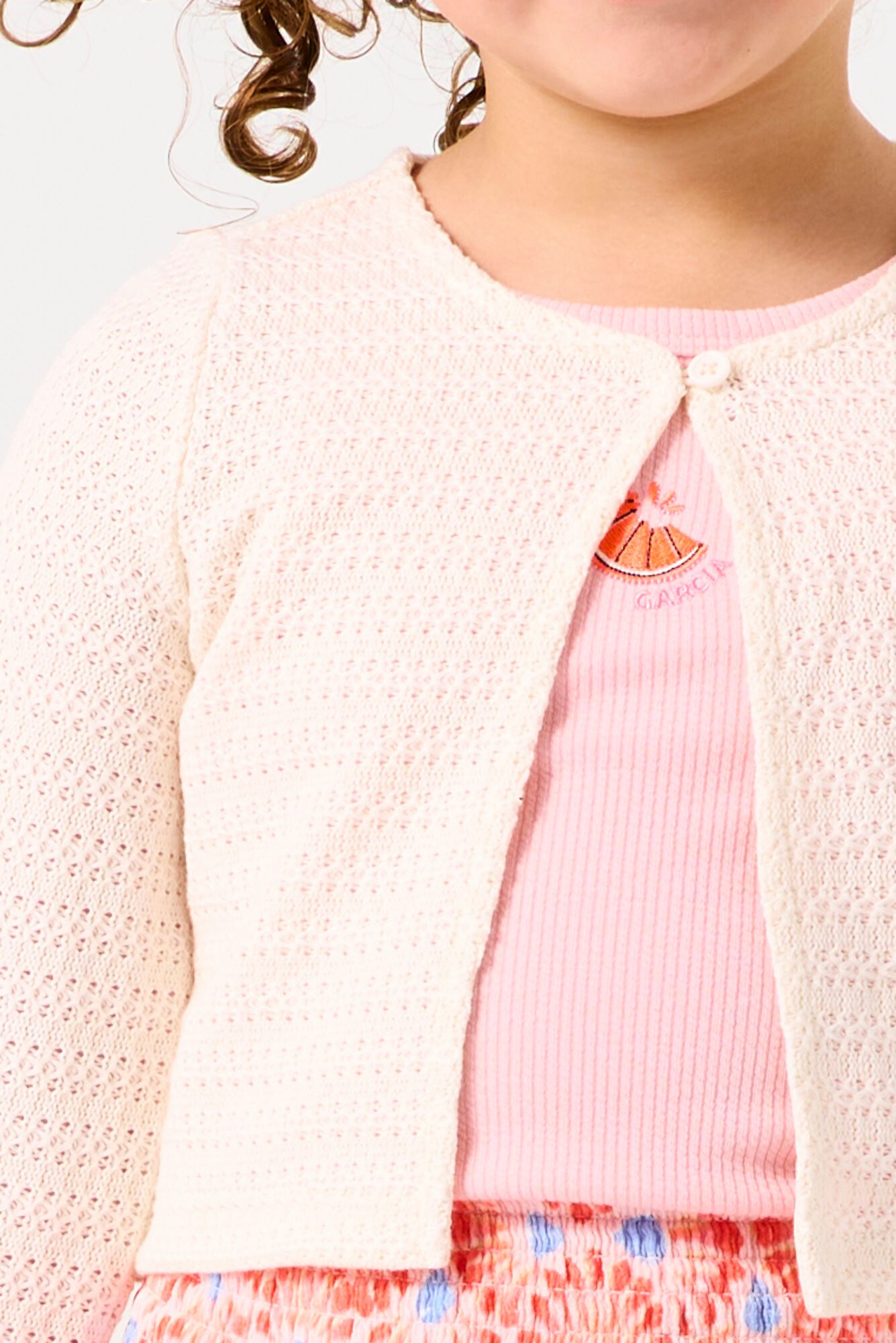 Garcia Strickjacke mit Lochmuster