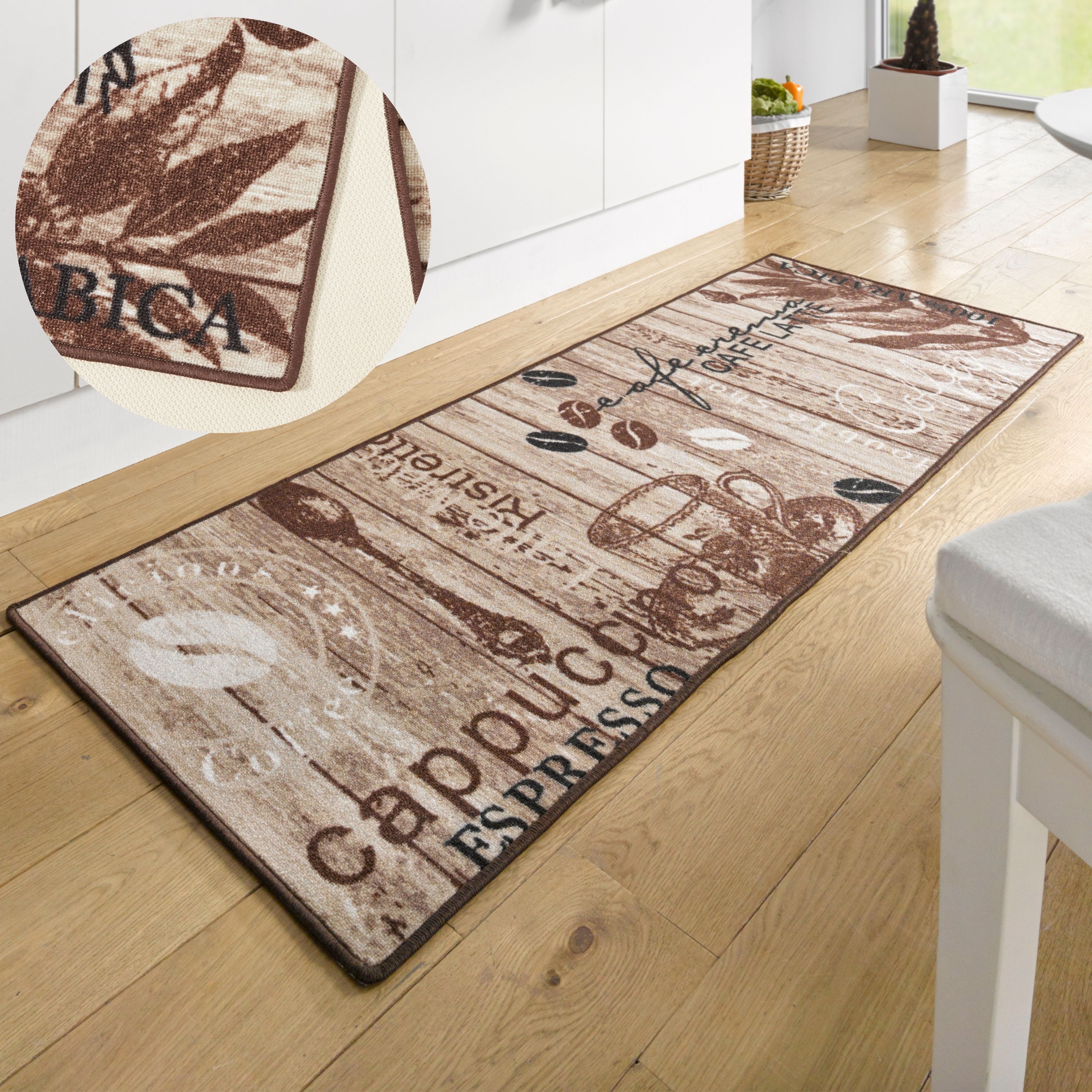 HANSE Home Küchenläufer Delicious Coffee, rechteckig, Höhe: 8 mm, Läufer, Rutschfest, Küchenteppich, Küche, Teppich, Pflegeleicht