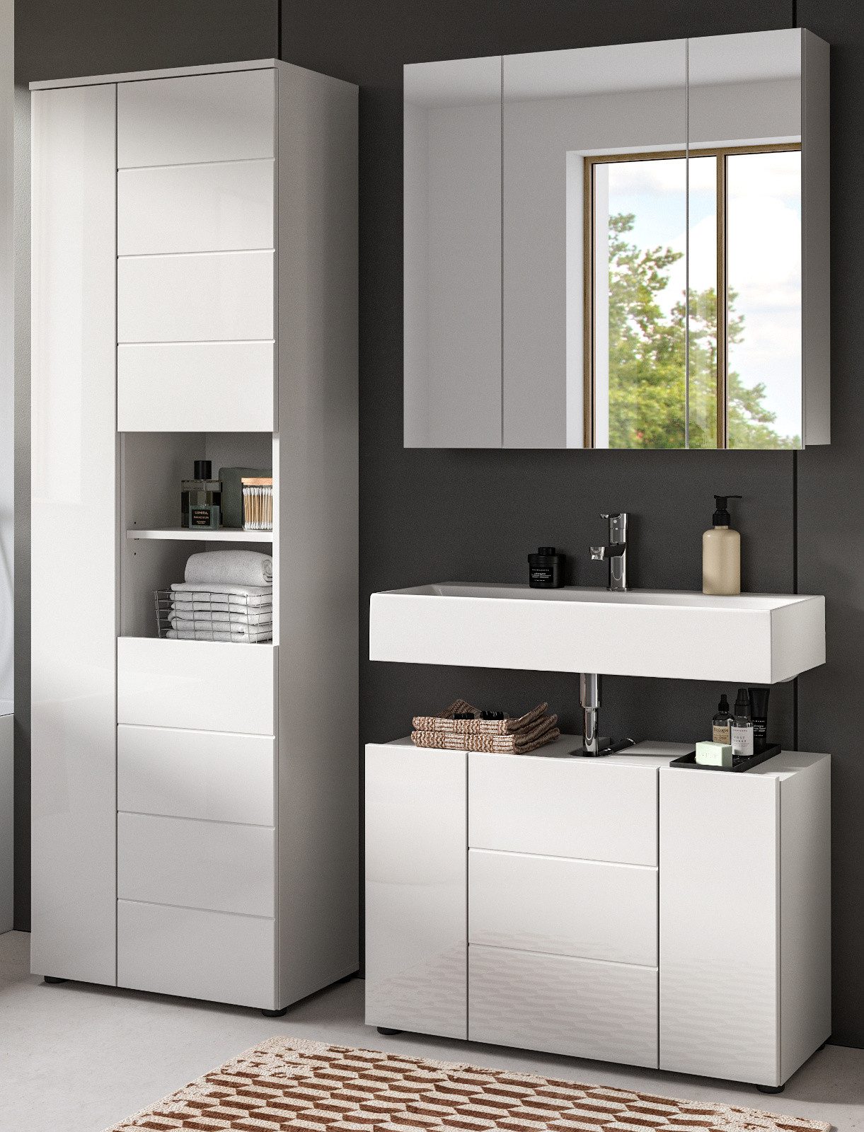 Inn.Furn Badmöbel-Set Larik, (Badezimmer in weiß günstig online kaufen