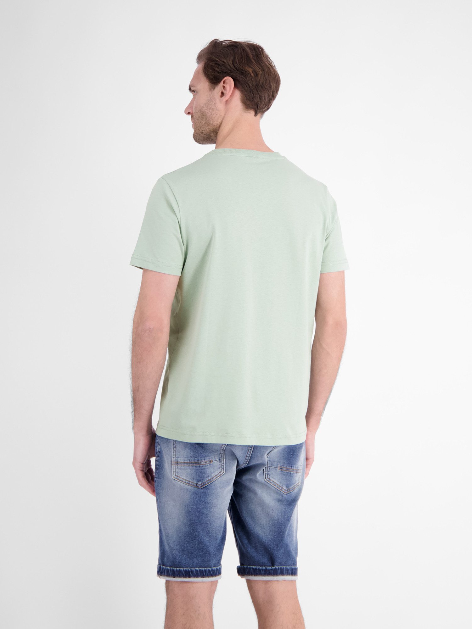 LERROS T-Shirt T-Shirt mit O-Neck aus softer Baumwolle mit Summervibe-Print