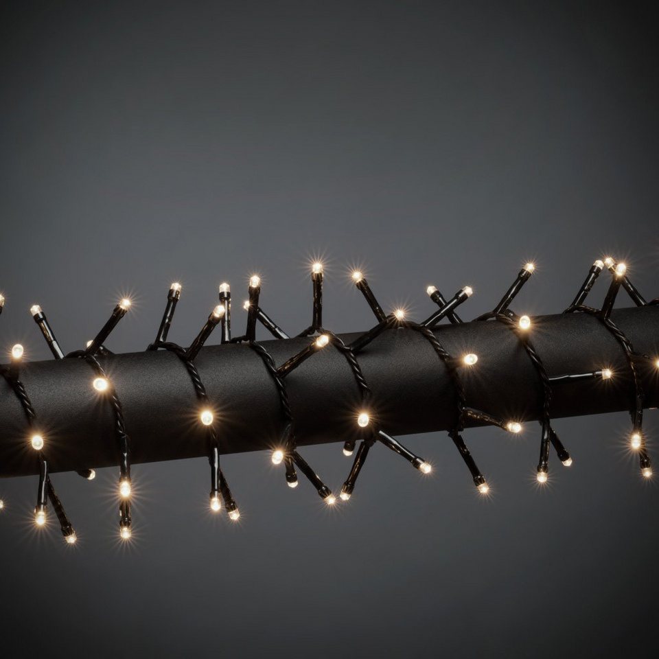 KONSTSMIDE LED-Lichterkette Weihnachtsdeko aussen, 1000 warm weiße Dioden,  Trafobetriebener Artikel für den Außenbereich