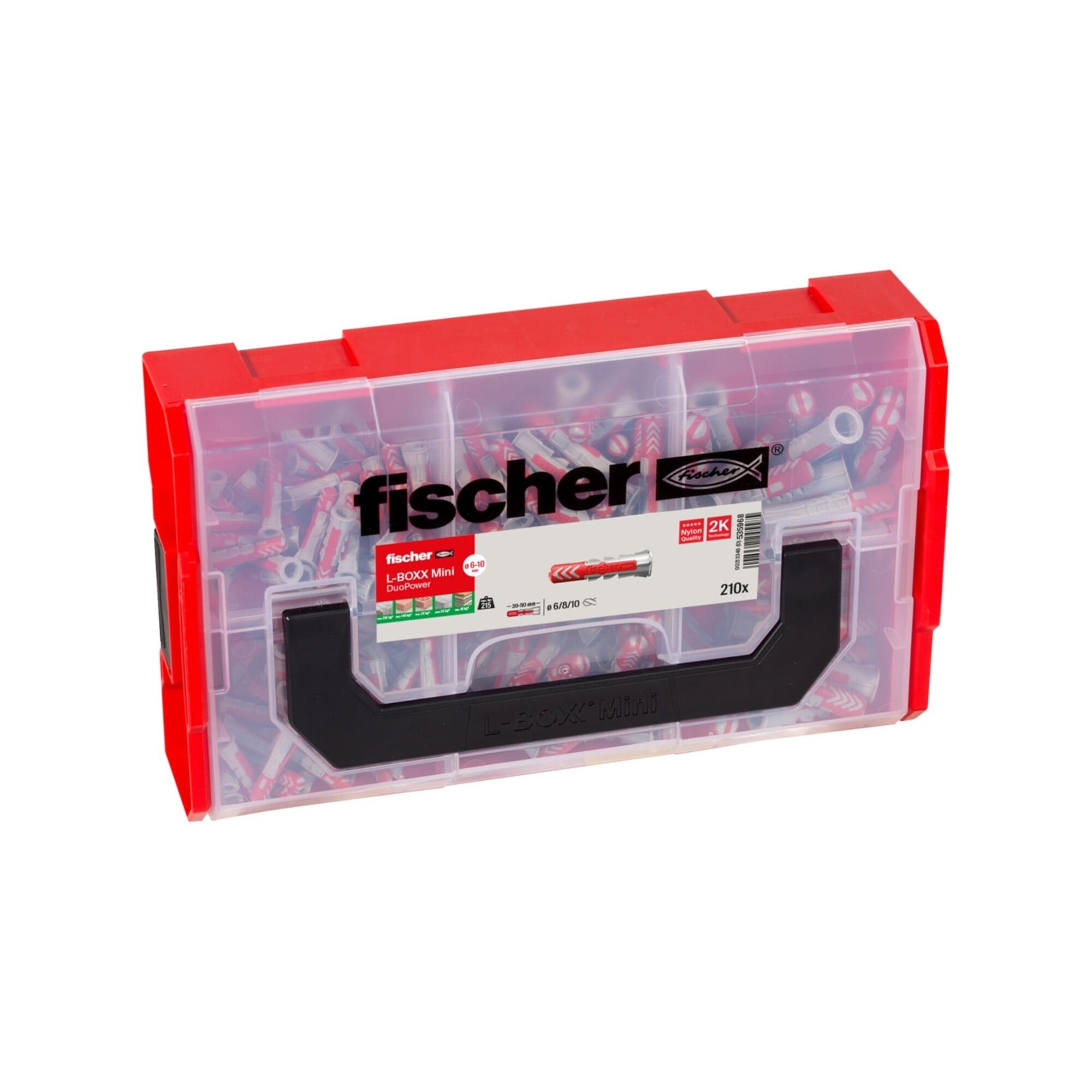 fischer Schrauben- und Dübel-Set fischer L-Boxx mini DuoPower (210 Teile)