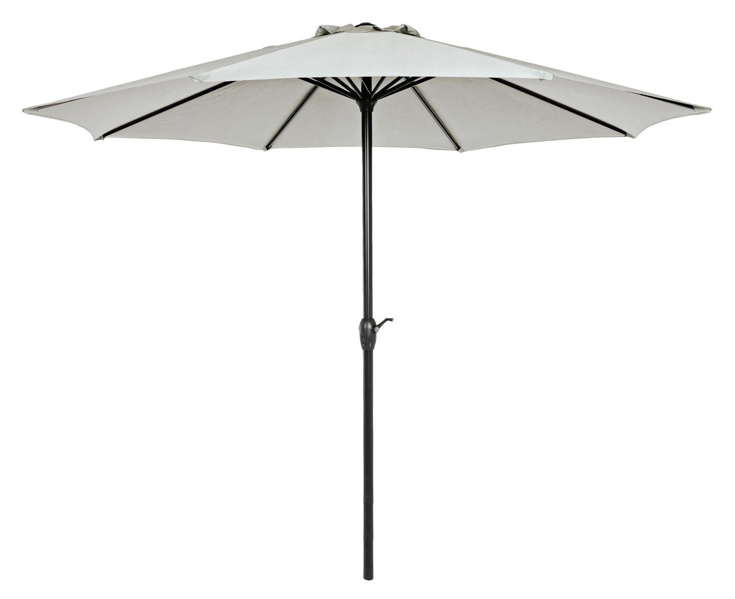 Bizzotto Sonnenschirm KALIFE, Grau, Ø 300 cm, Aluminium, Kippfunktion, Polyesterschirm, ohne Schirmständer